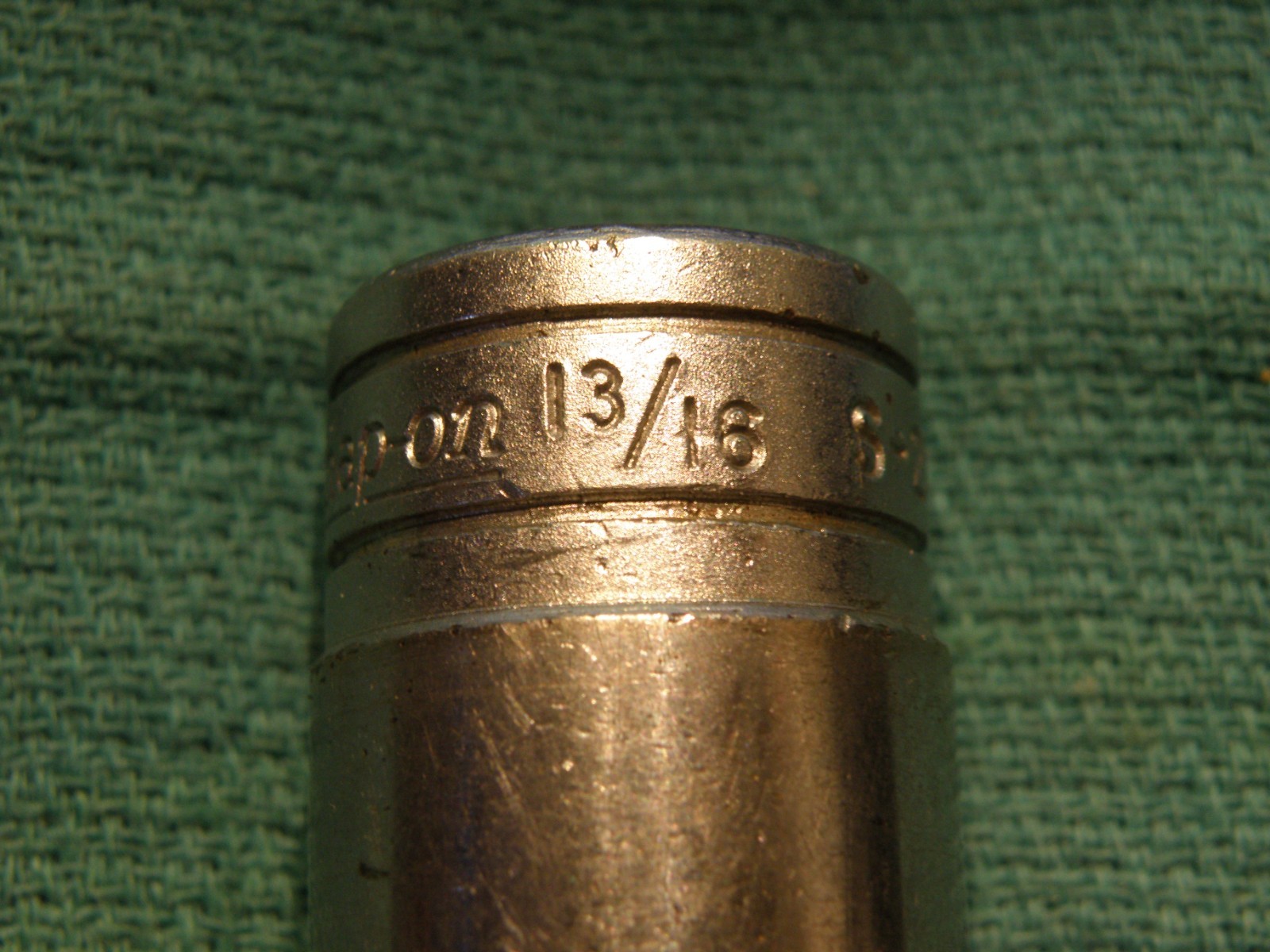 Snap-On 1/2″ Drive, 12 Point, 13/16 Deep Socket. S-261 Very Good Condition. USA.