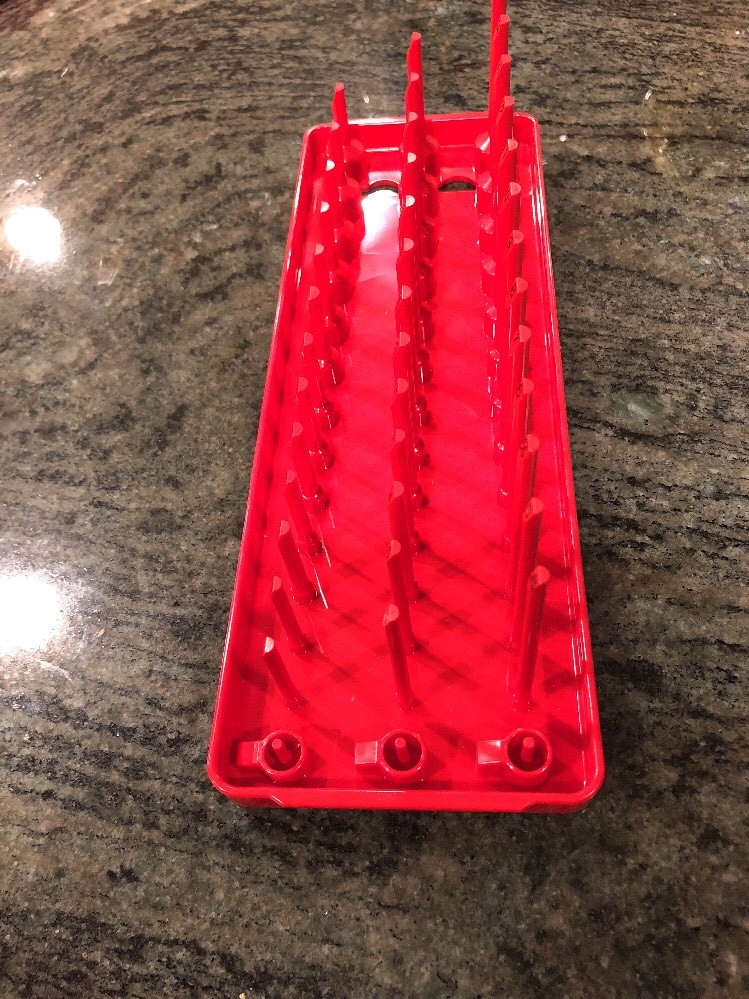 Snap On ka143metrd 1/4″ metric post 3 row socket tray red