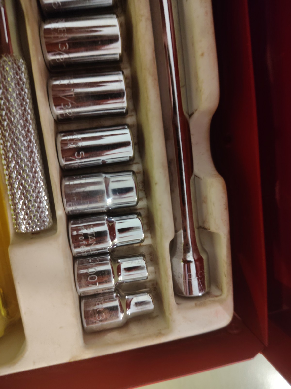 CHALLENGER PROTO 1/4″ In. Drive SAE 21pc Socket Set In Red Metal Case USA Read