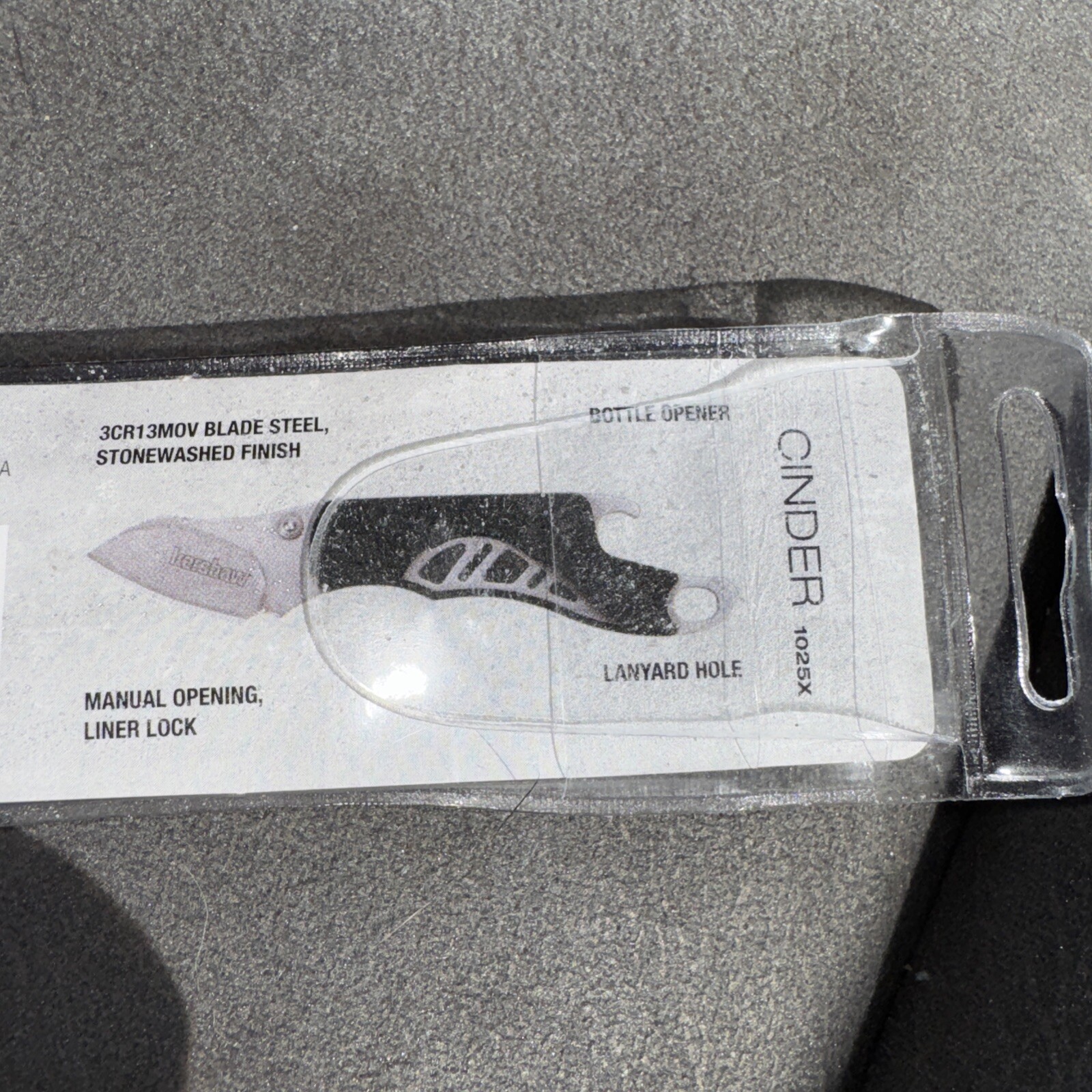 Kershaw Cinder Mini Pocket Knife w/Thumb Stud, Liner Lock & Bottle Opener #1025X
