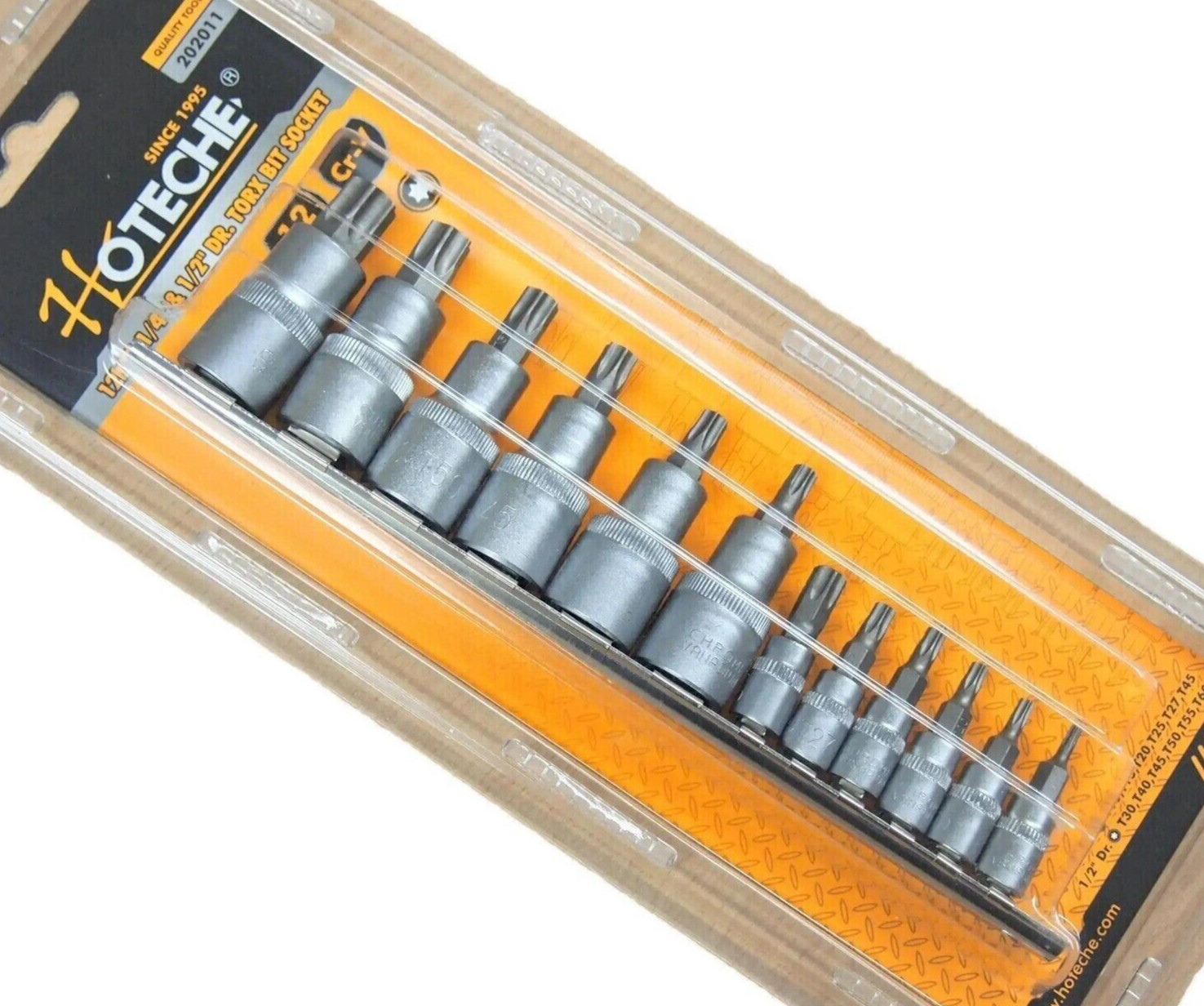 12 PC E Torx Star Male Bit Socket Set 1/2″ 1/4″ Drive T10 -T60 202011