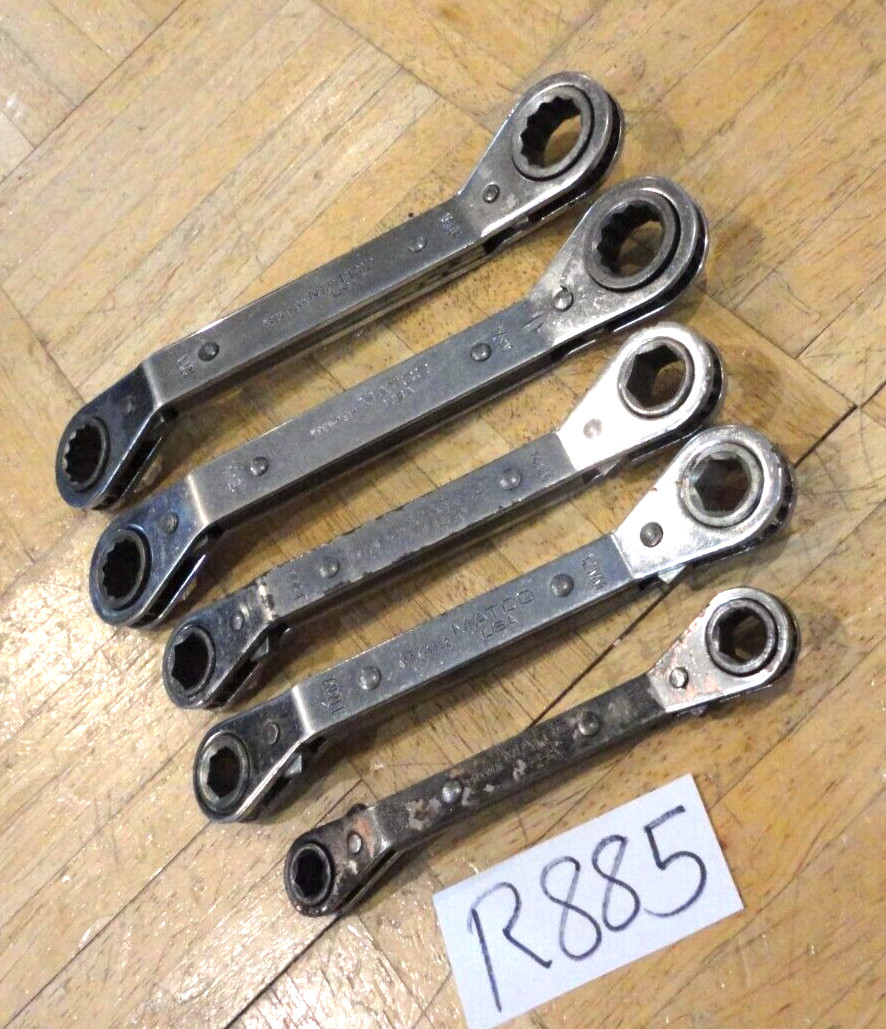 MATCO TOOLS 5 PIECE METRIC RATCHETING BOX END OFFSET WRENCHES