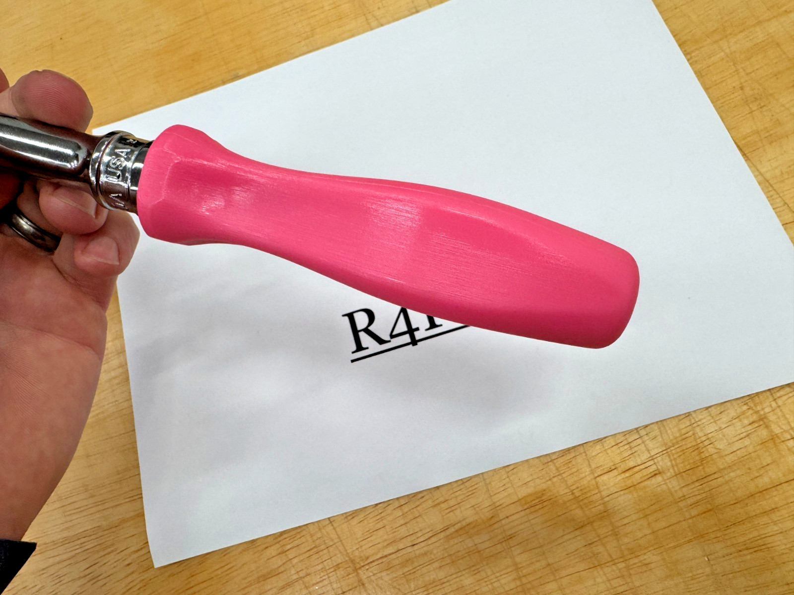 Snap-on Tools USA CLASSIC PINK 1/2″ Drive Hard Grip Ratchet SHD80AP RARE NOS