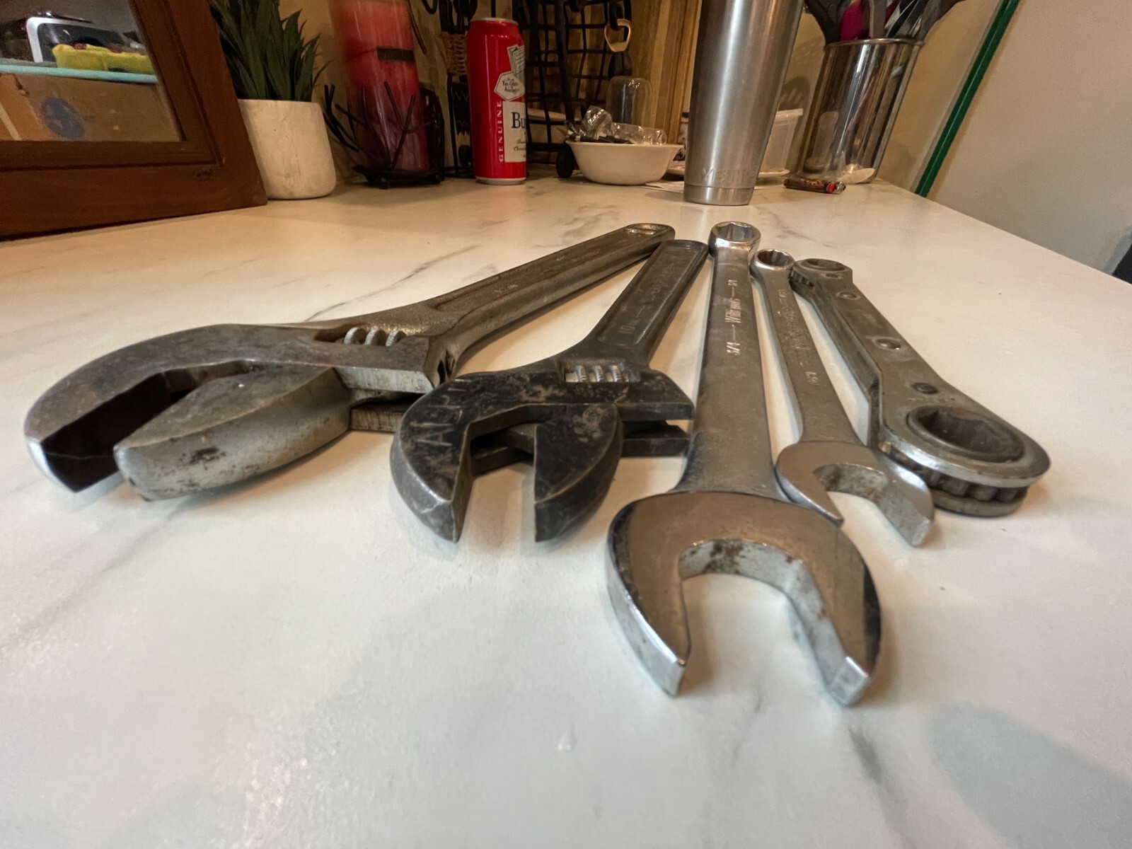 5 VTG J.H. WILLIAMS Double Box End Ratcheting Combination Adjustable Wrench set