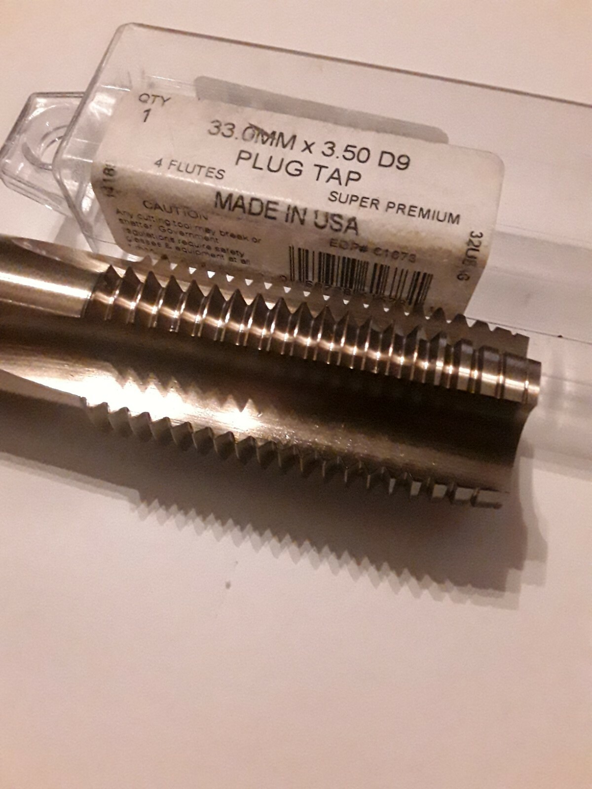 Viking Plug Tap 33MM x 3.50 D9 4 Flutes 33.0MM
