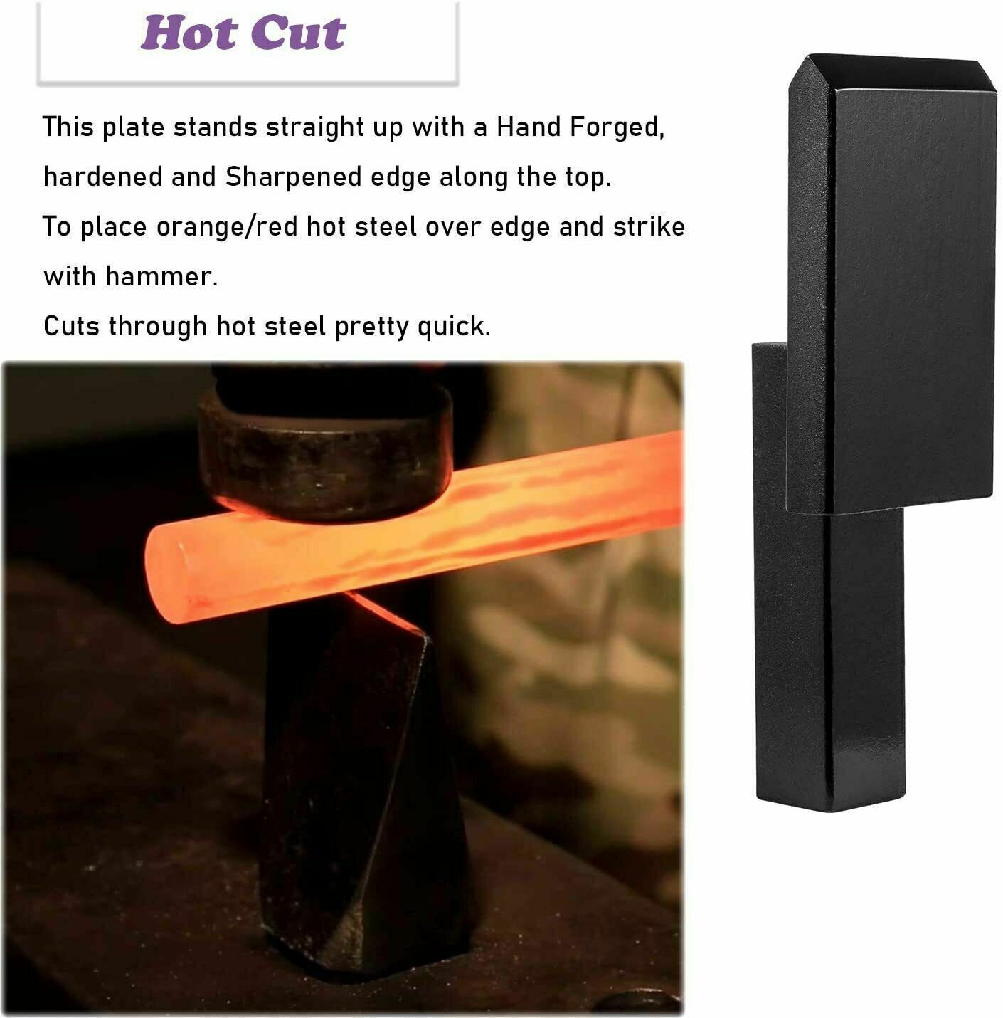 4Pcs 1 Inch Blacksmith Anvil Hardy Tool Set Creasing Stake Hot Cut Bottom Fuller