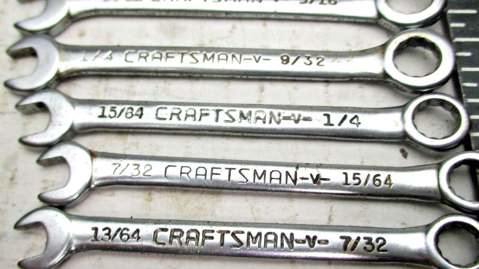 Craftsman Lot Of 7 -V- Combination Wrenches Vintage See Pictures For Details