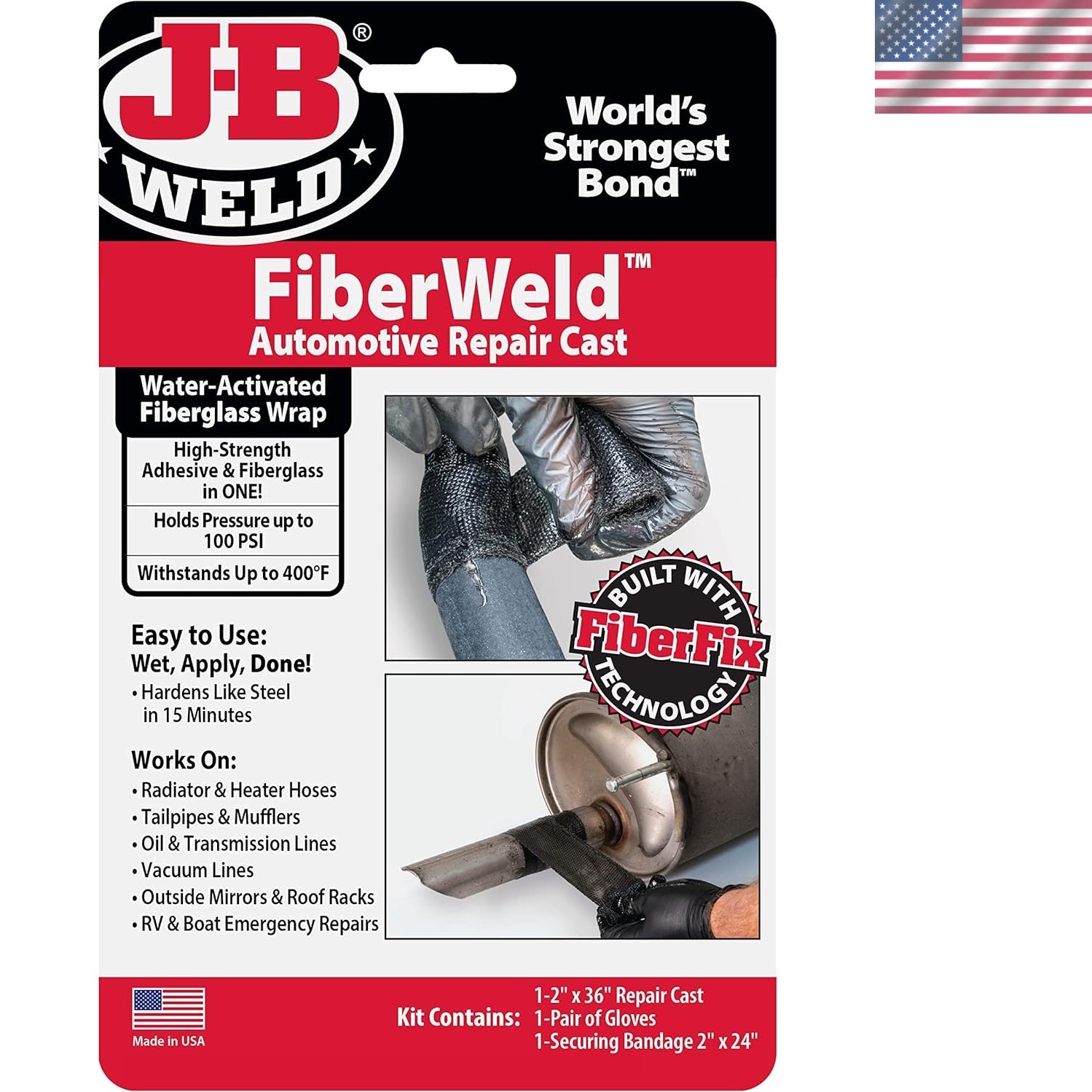 Ultimate Automotive Repair Solution – FiberWeld 2″ x 36″ Cast, Includes Gloves