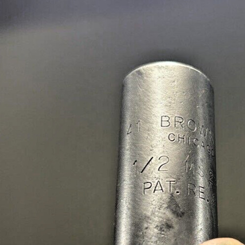 Snap On Socket Brown Impact Tools Chicago USA 1/2 MS2216 PAT RE 24062 Vtg USA
