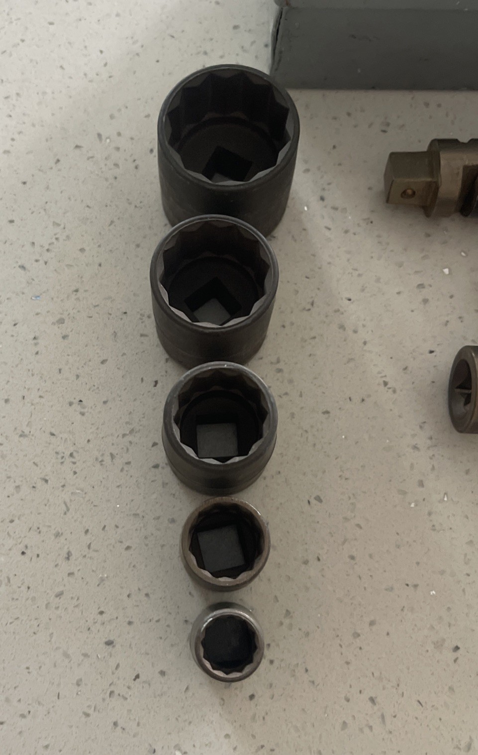Vintage Ampco W-290 9-Pc Non-Sparking Safety Socket Set 1/2″ Drive COMPLETE