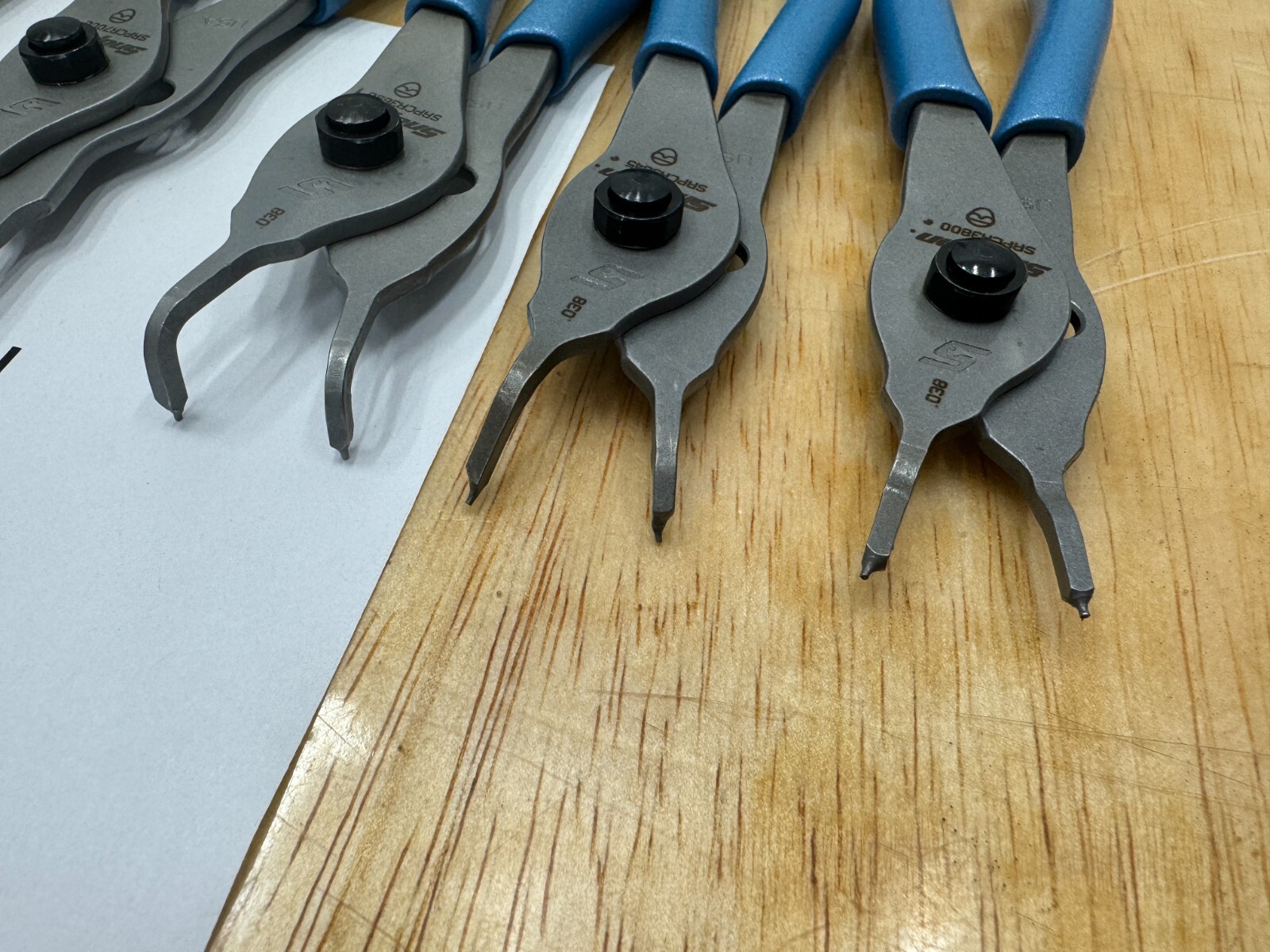Snap-on Tools USA NEW RARE PEARL BLUE 12PC MASTER Snap Ring Plier Set SRPCR112PB