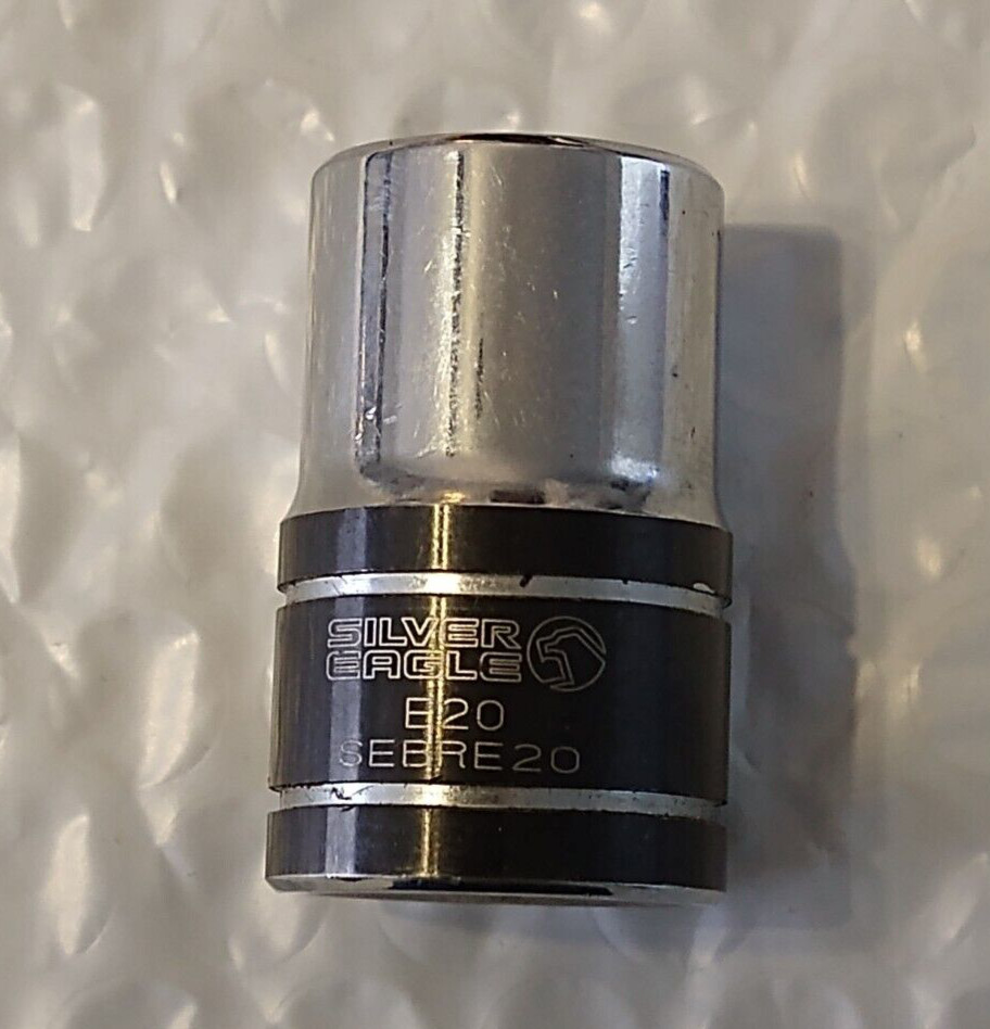 MATCO TOOLS «SILVER EAGLE» SEBRE20, 1/2″ DRIVE, E20 INVERTED TORX SOCKET.