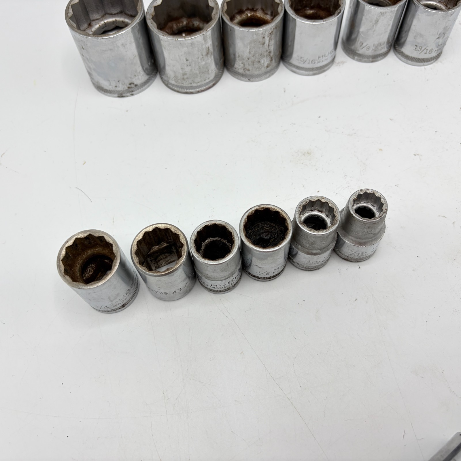 Vtg Husky Craftsman USA 1/2″ Drive Ratchet Breaker Bar Extension 12pt Socket Lot