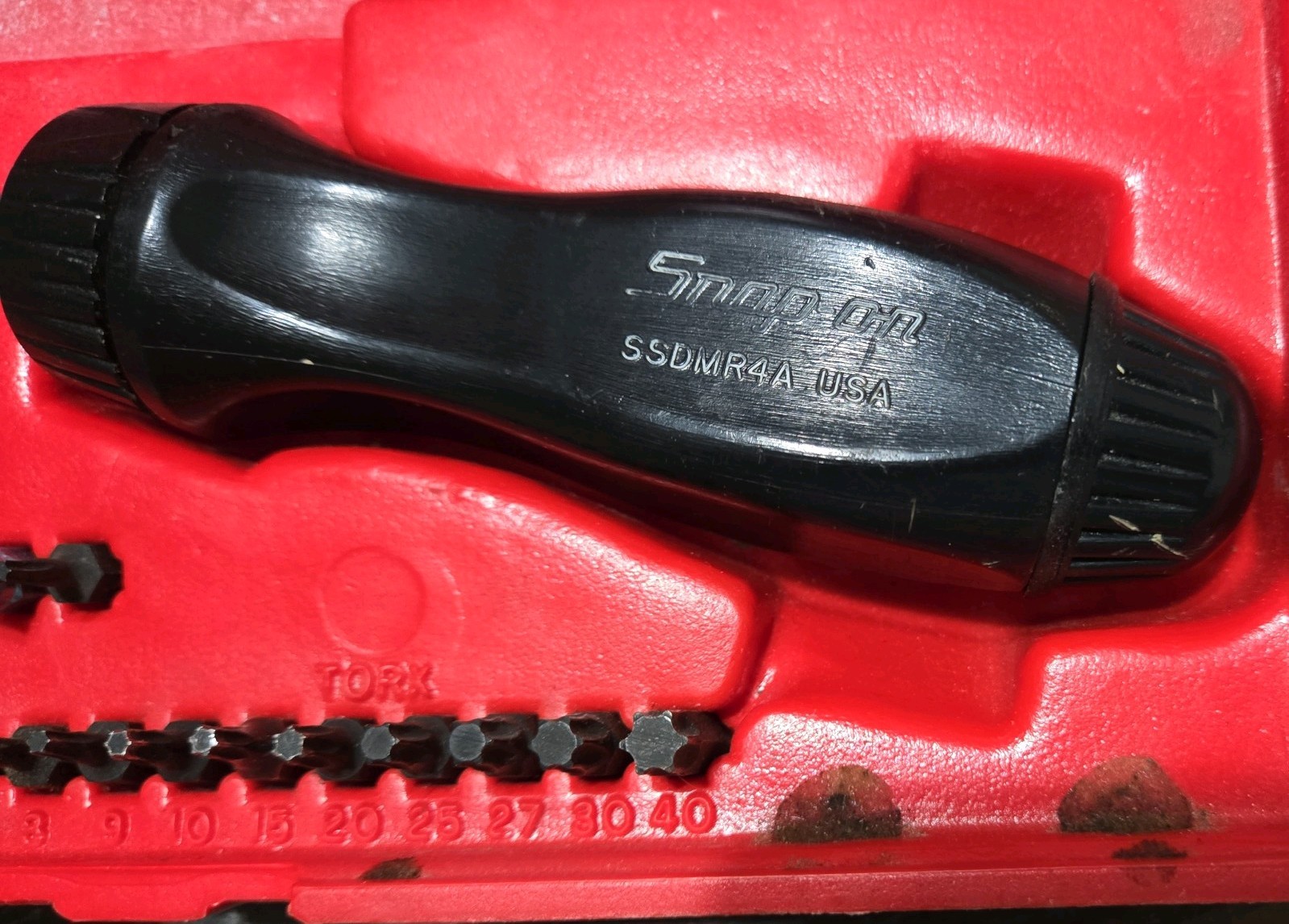 Snap On SSDMR230 Magnetic Ratcheting Screwdriver & Case