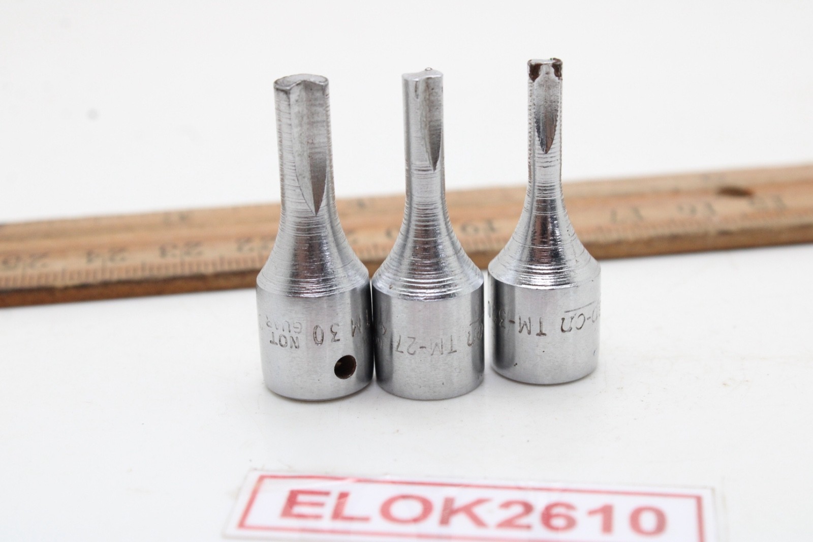 Snap On TM27 TM30 TM31 3 Piece Specialty 1/4″ Drive Clutch Driver Socket Set USA