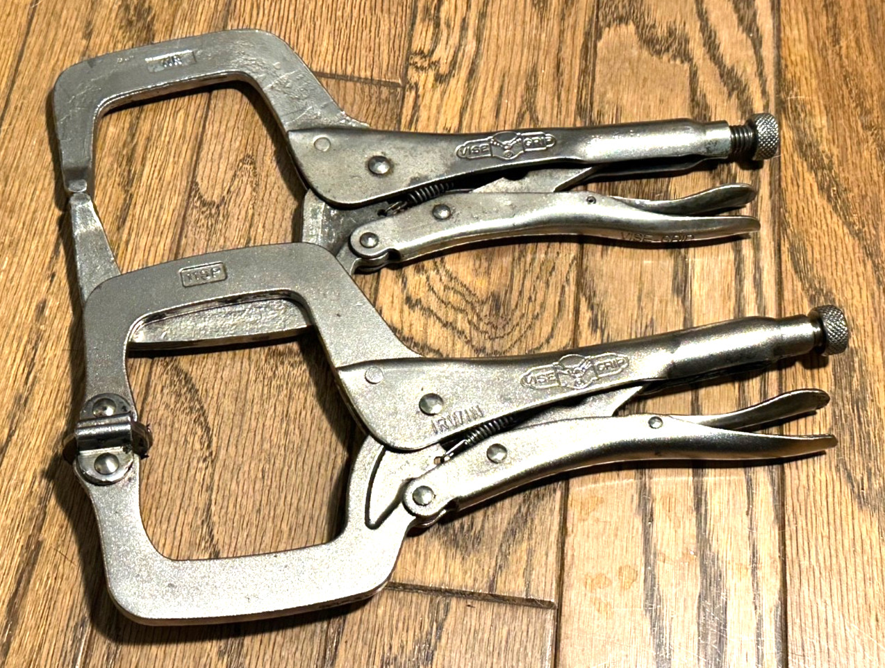 Vise Grip 11″ Long Reach Swivel Fix Pad Locking Pliers Welding C Clamp Set Lot