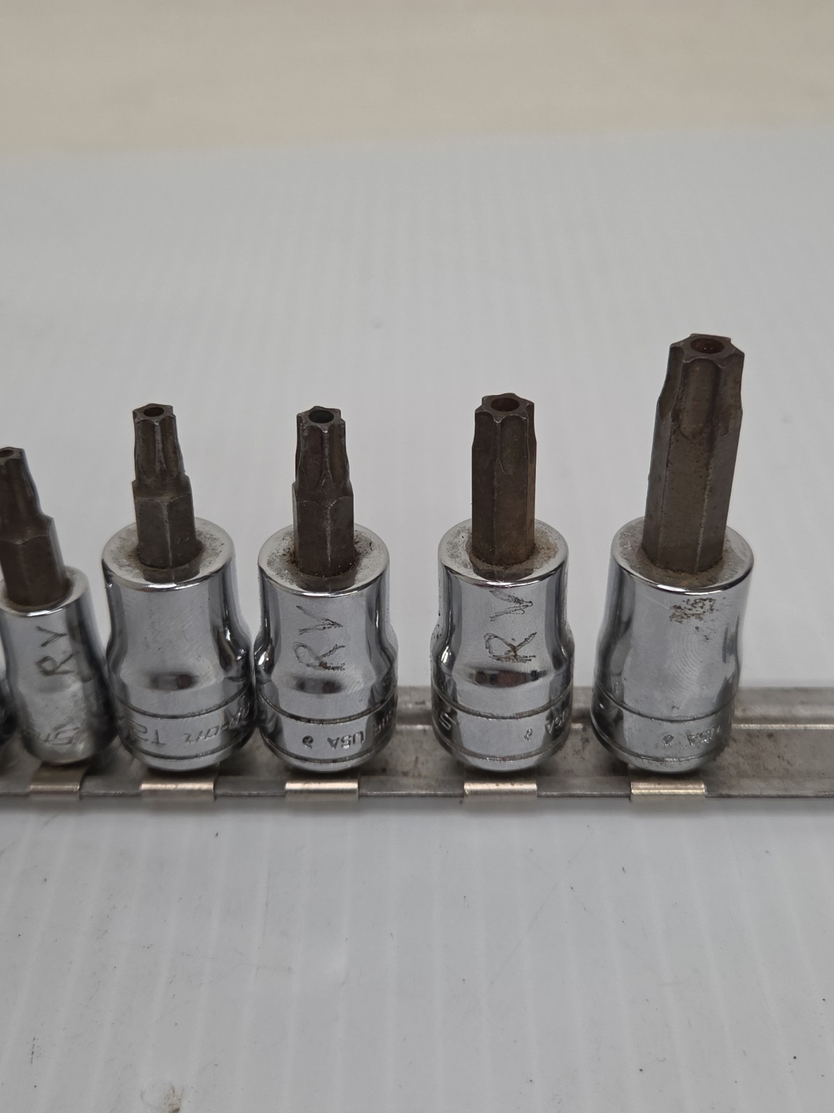 Snap On 8 pc Combo Drive TORX Bit (Tamper Resistant) Socket Set USA T8-T45
