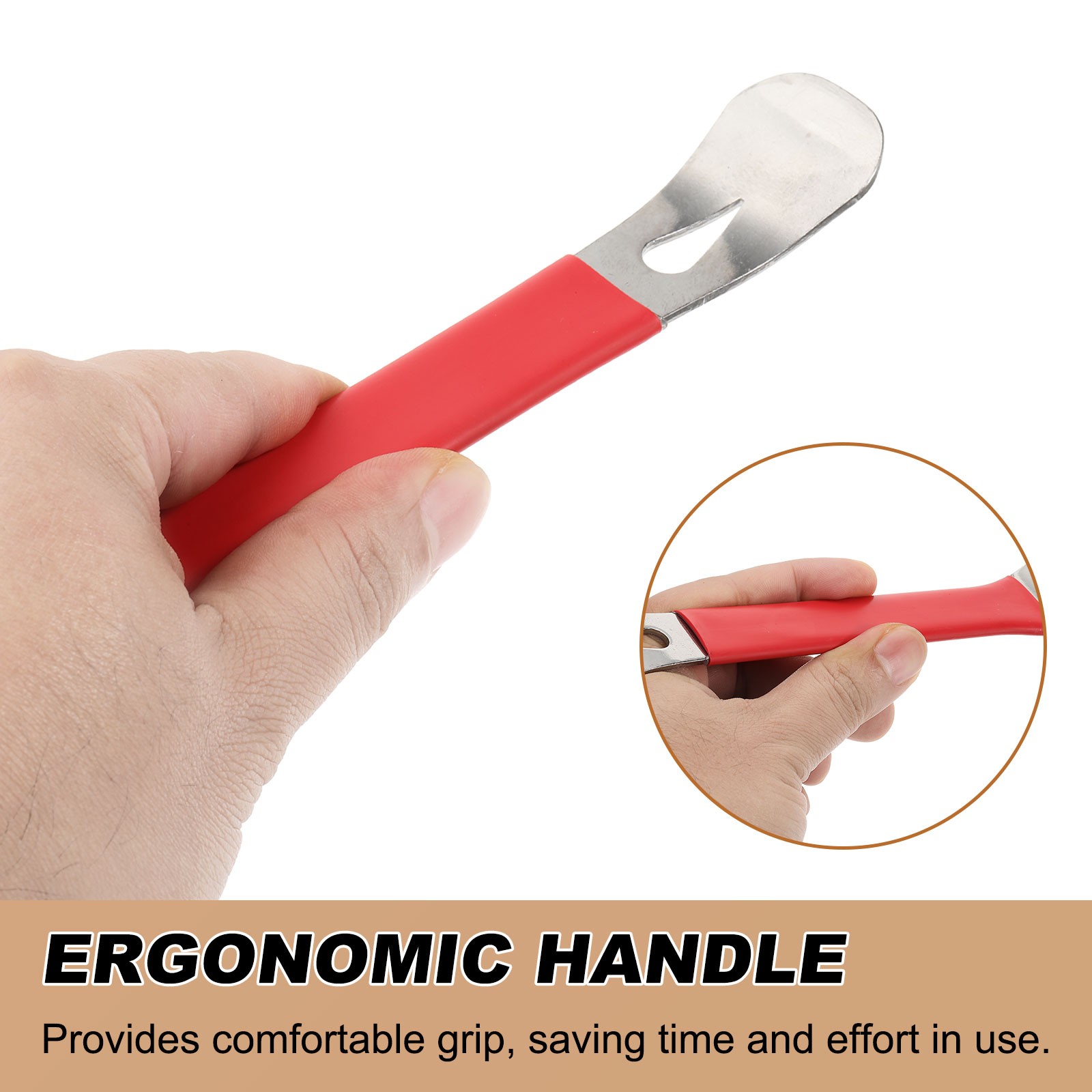 Car Trim Removal Tool 8″ Auto Clip Lifter with Rubber Sleeve Pry Bar Tools Red,