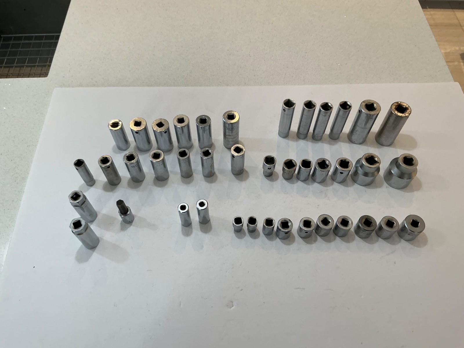 Asst Wright sockets 1/4″,3/8″,1/2″ deep&shallow SAE/MM 41 pc all for $100 OBO US