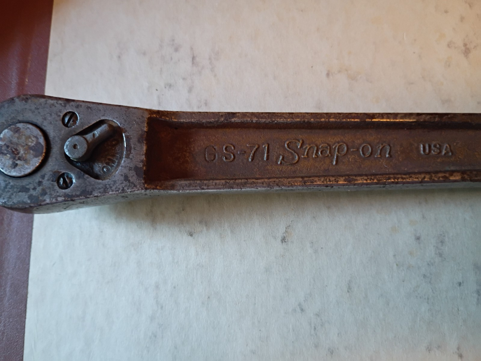 Vintage Snap-on Tools 1/2 Drive Ratchet Wrench GS71 – free ship