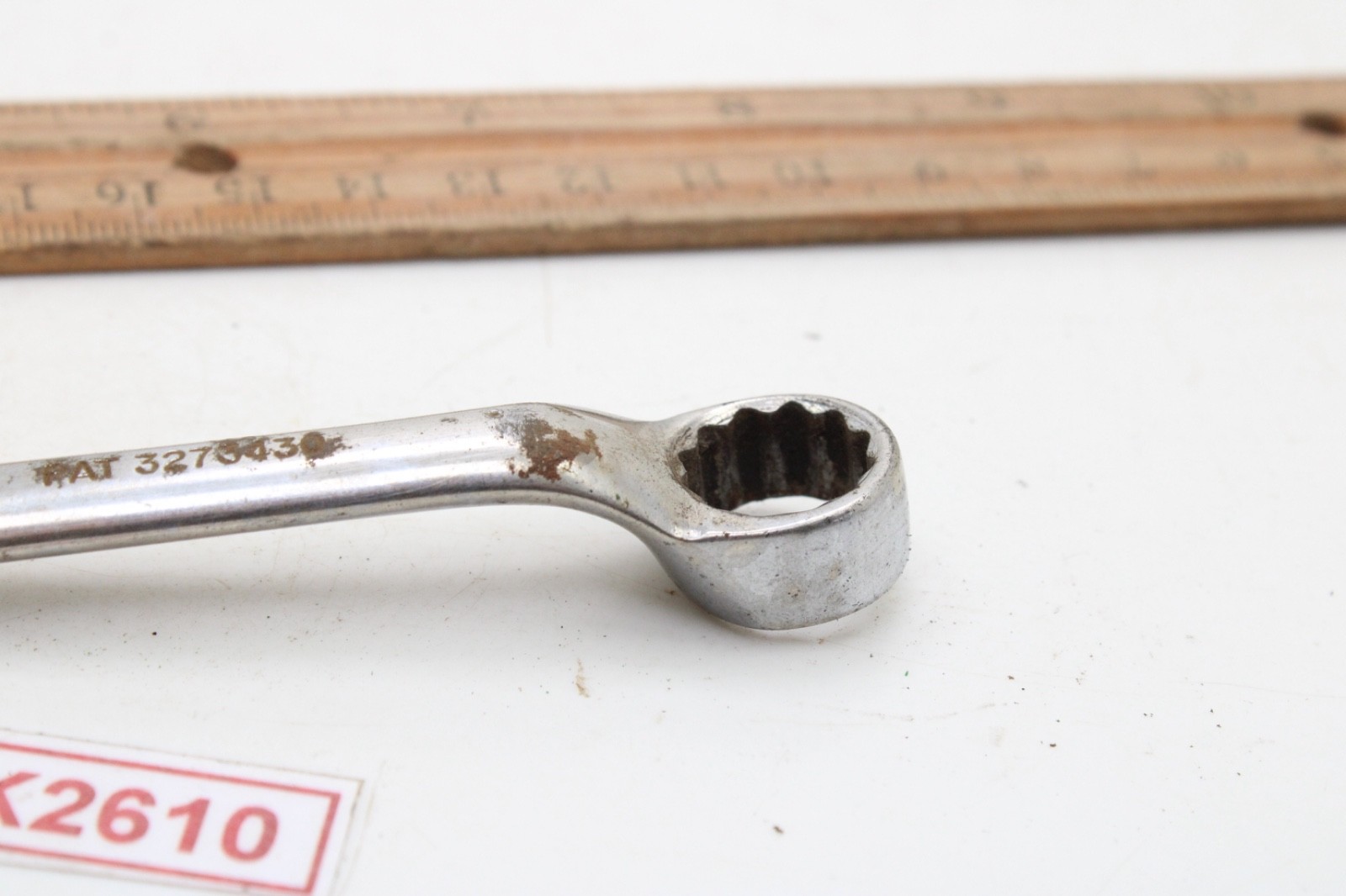Snap-on XS 1416 7/16″ x 1/2″ 12 Point Short SAE Chrome Offset Box Wrench 5″ USA