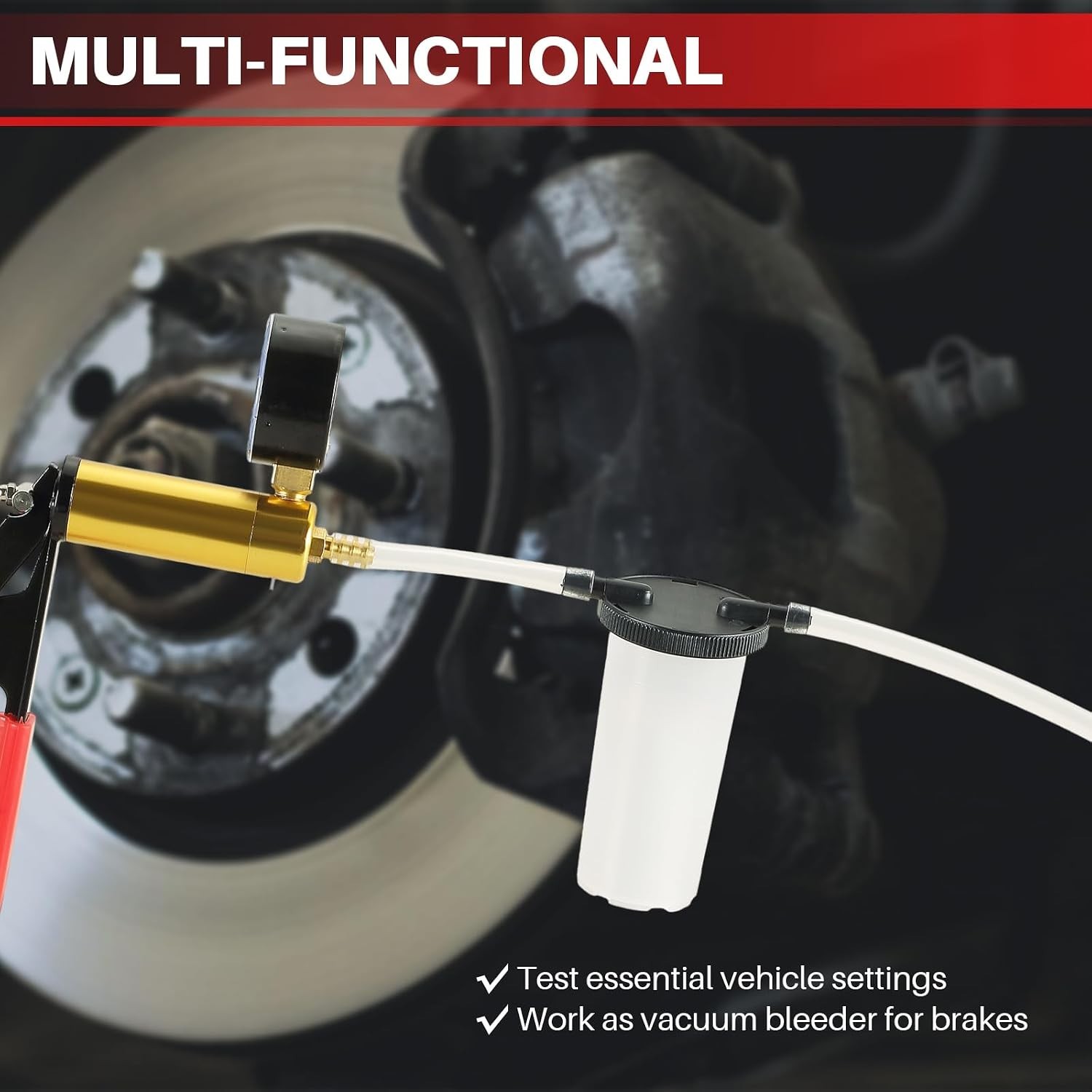 Multifunctional Handheld Vacuum Pump Tester – 16PCS Automotive Bleeding Kit