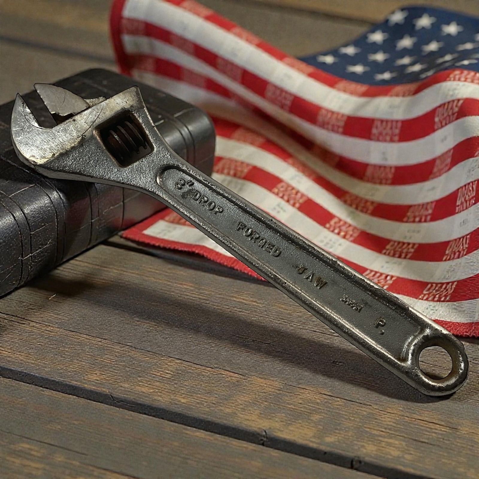 S-K Tools Adjustable Angle Wrench 8″ (200 mm) Drop Forged Jaw As Pictured Japan