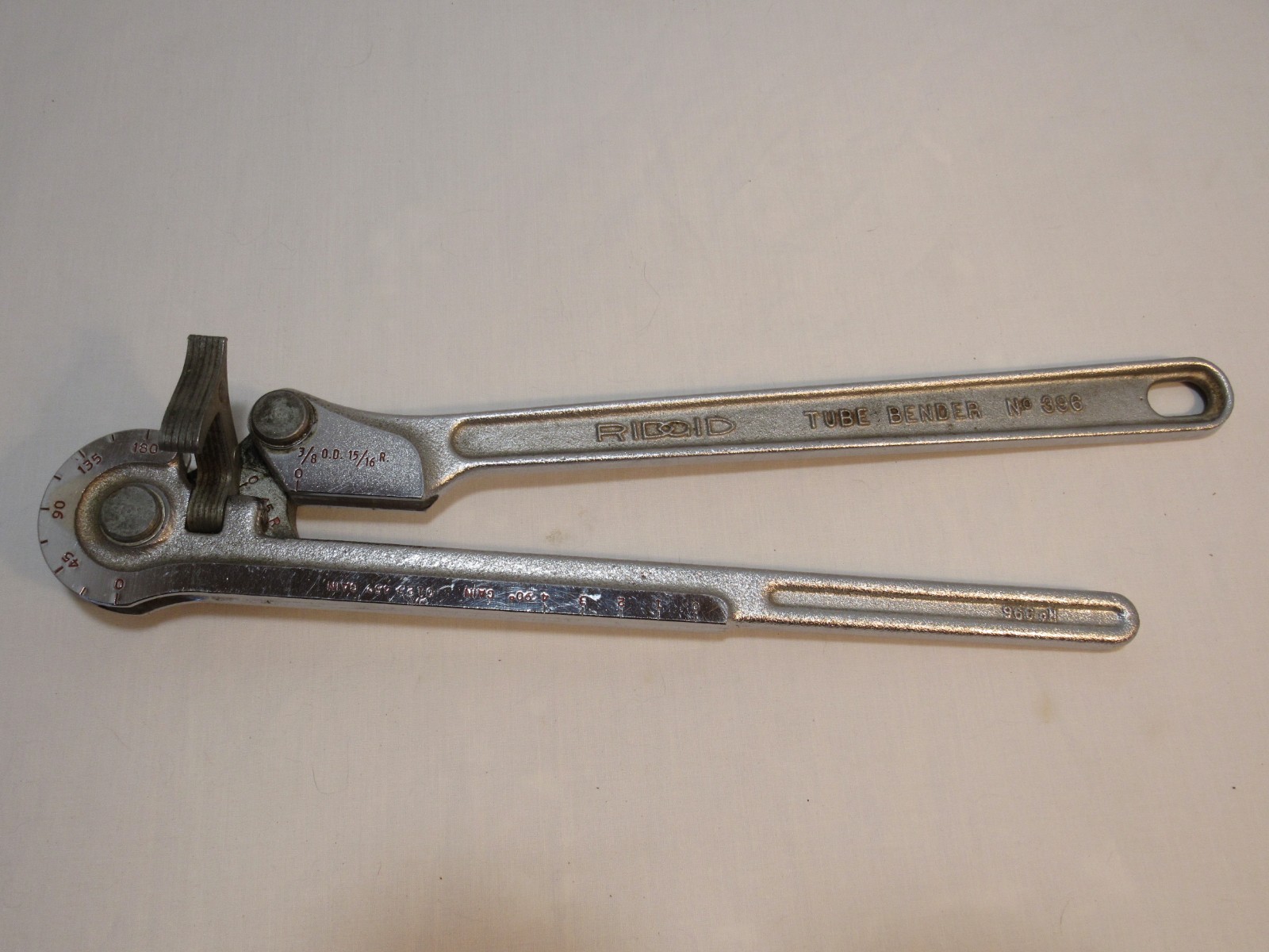 Vintage Rigid Tube Bender 396 By the Ridge Tool Co. Made in US. 3/8 OD tube size