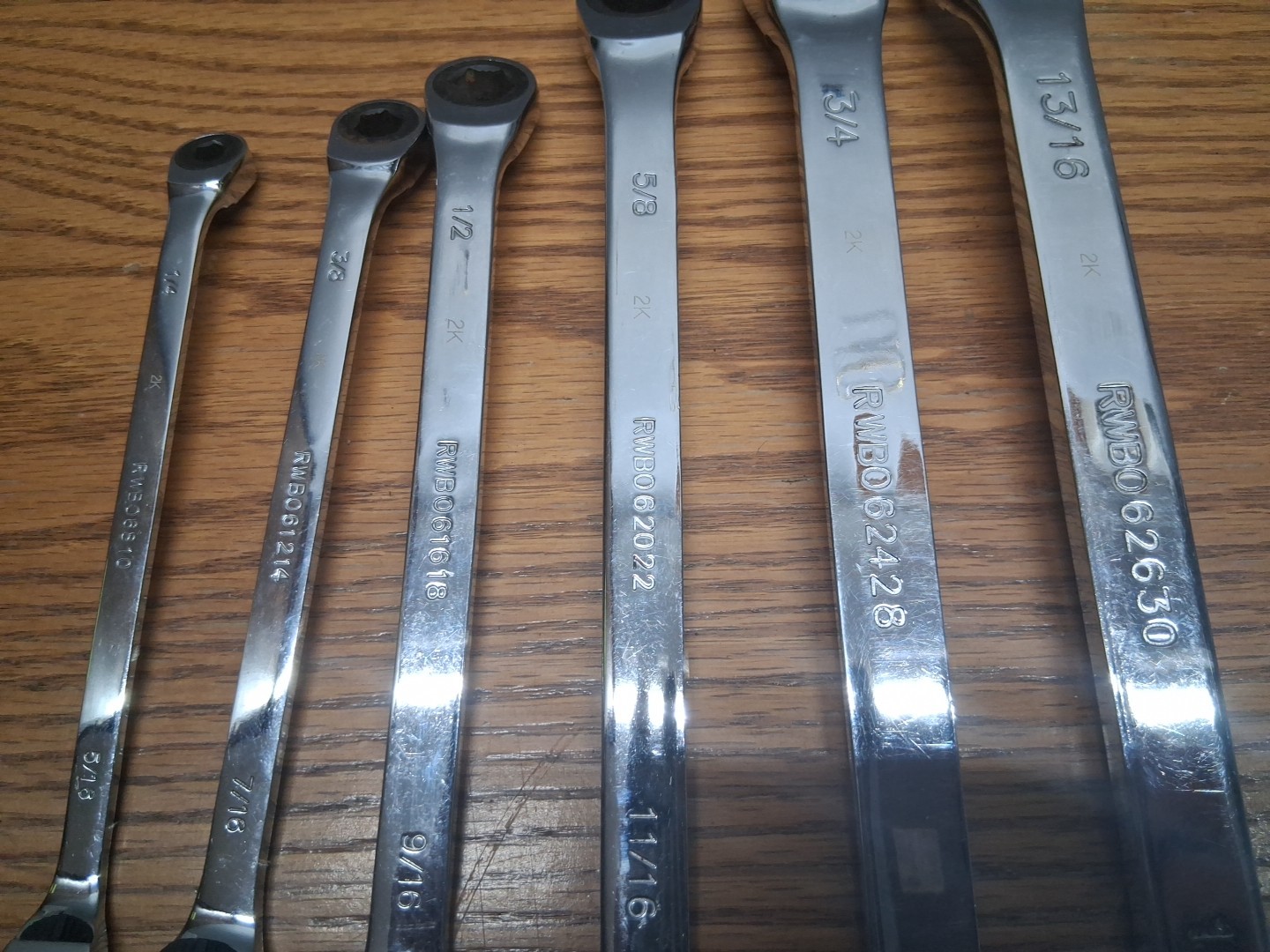 Set Of 6 Mac Reversible Offset Racheting Wrenches 1/4″-15/16″