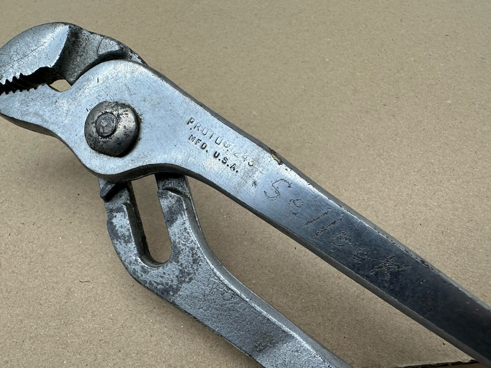 Vintage Proto Tools 243 Made In USA 10″ Tongue & Groove Slip Joint Pliers