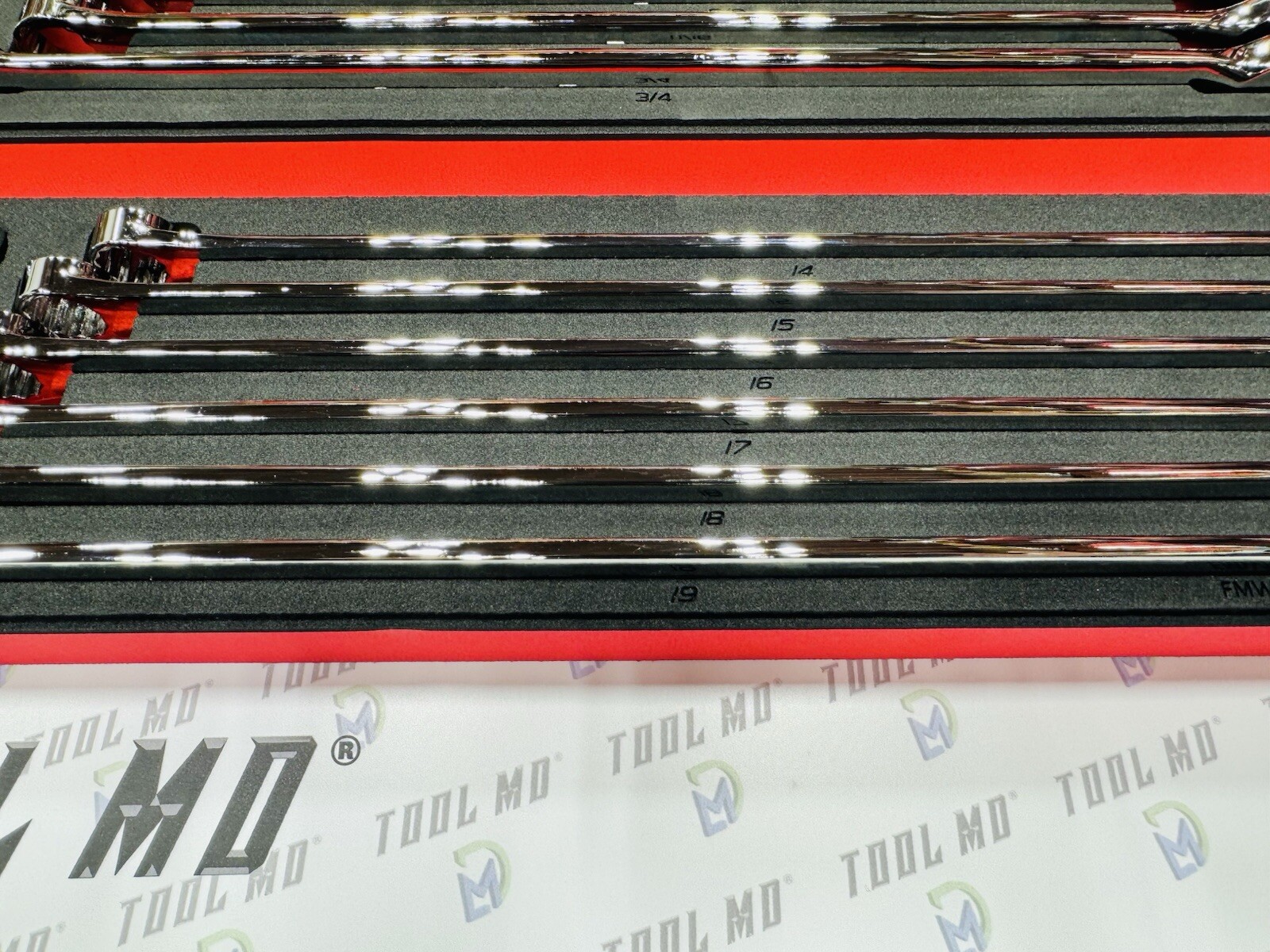 Snap-on Tools 20pc Metric & SAE High-Performance Ratcheting Box Wrench Foam Set