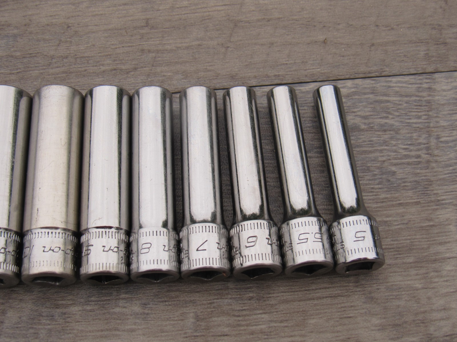 SNAP ON 12 PC 112STMMY 1/4″ METRIC 6 PT DEEP SOCKET SET 5MM – 15MMSTMM5 – STMM15
