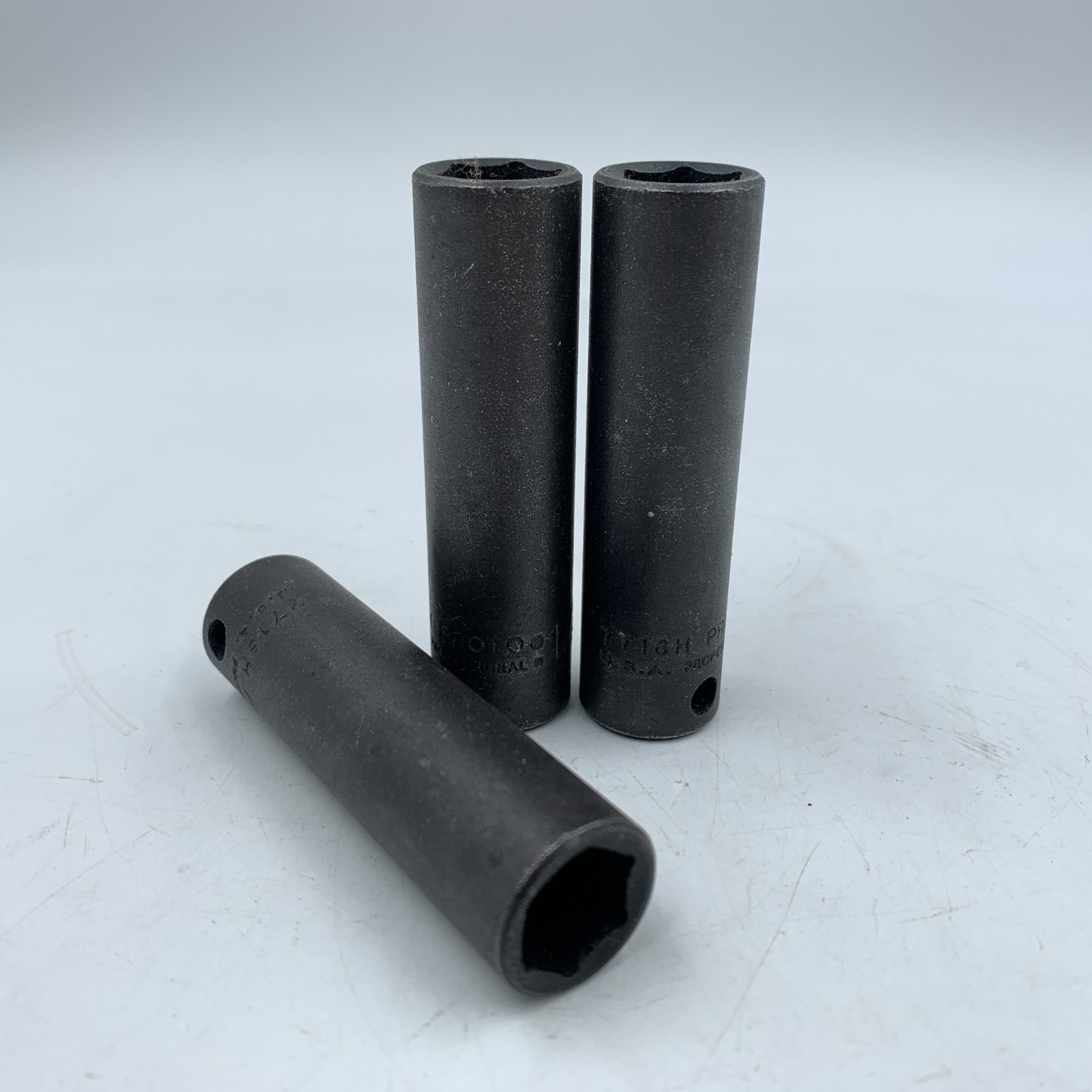 3 Pack Proto Tools J7716H 1/2″ Deep Impact Socket 3/8″ Drive 6 Point