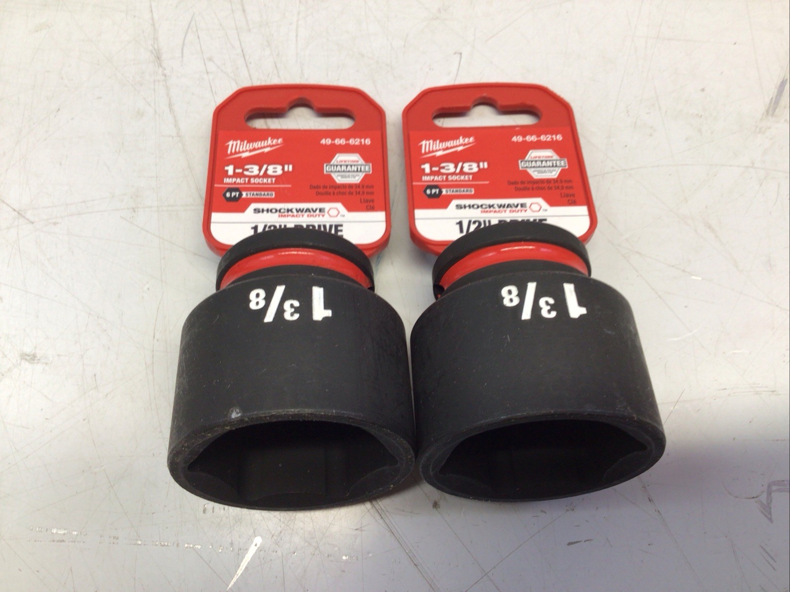 Milwaukee 49-66-6216 1-3/8 In. Shockwave Impact 1/2 In. Drive Socket 1-3/8″ 2pk
