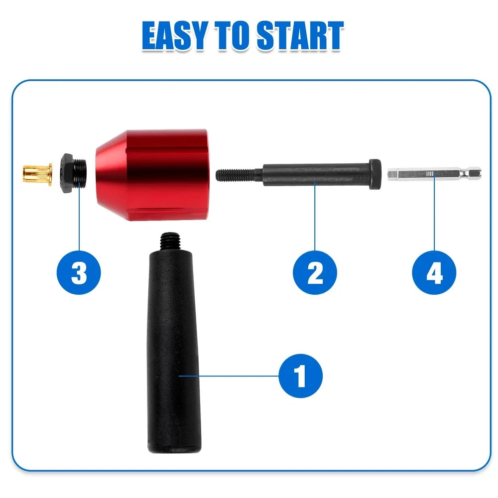 YUZES Rivet Nut Tool Adapter for Cordless Drill Electric- Newly Labor-Saving…