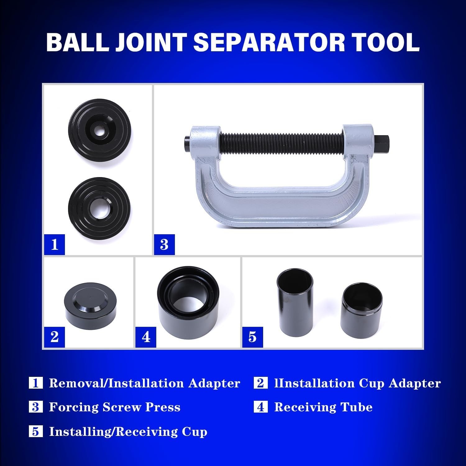 Ball Joint Press Kit 4WD 2WD U Joint Removal Tool Set with Carrying Case