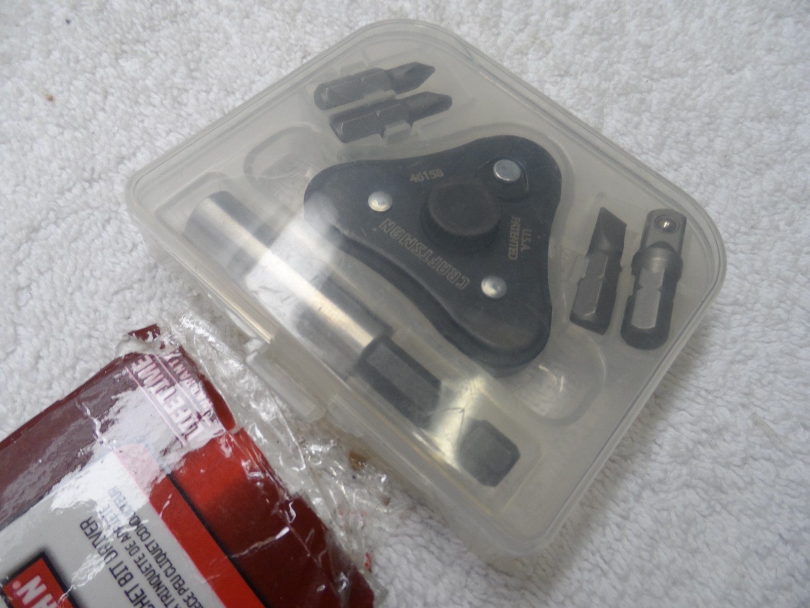 Craftsman 6pc Finger Ratchet Wrench Bit Driver Set, made USA (case) Part # 46158
