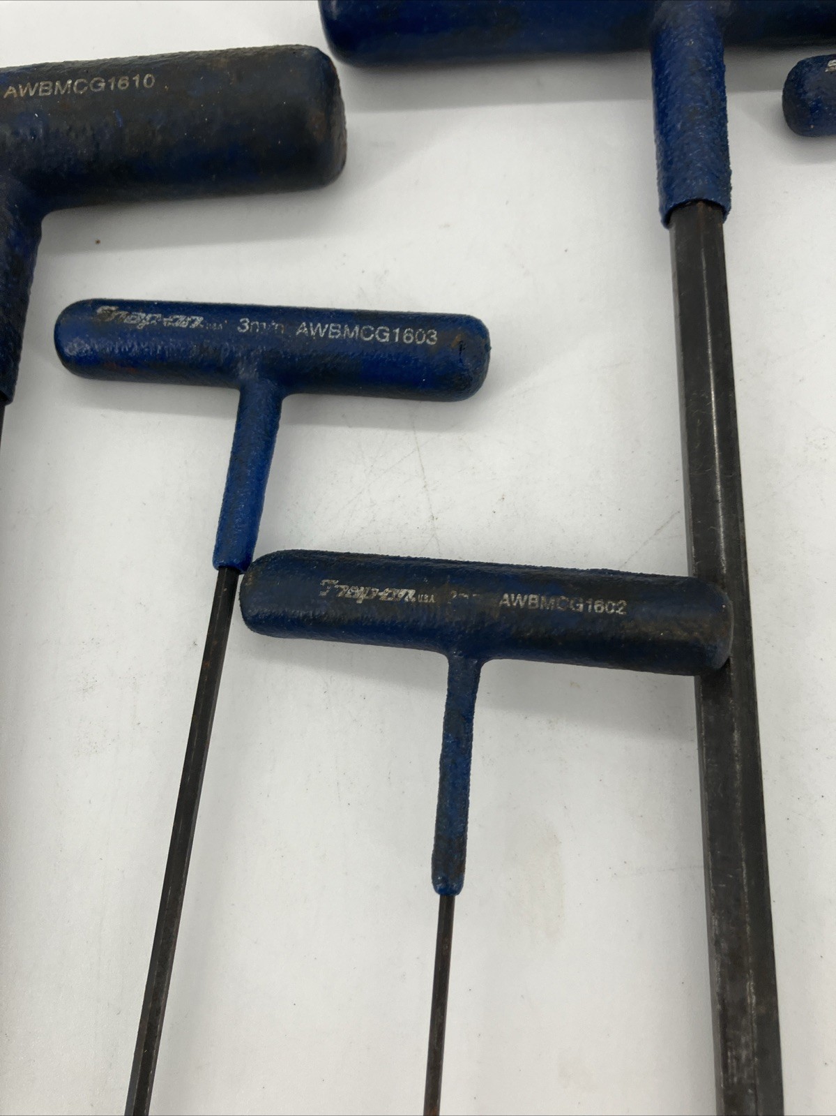 Snap-on AWBMCG1600 Metric Ball-End T Handle Allen set Incomplete of 7