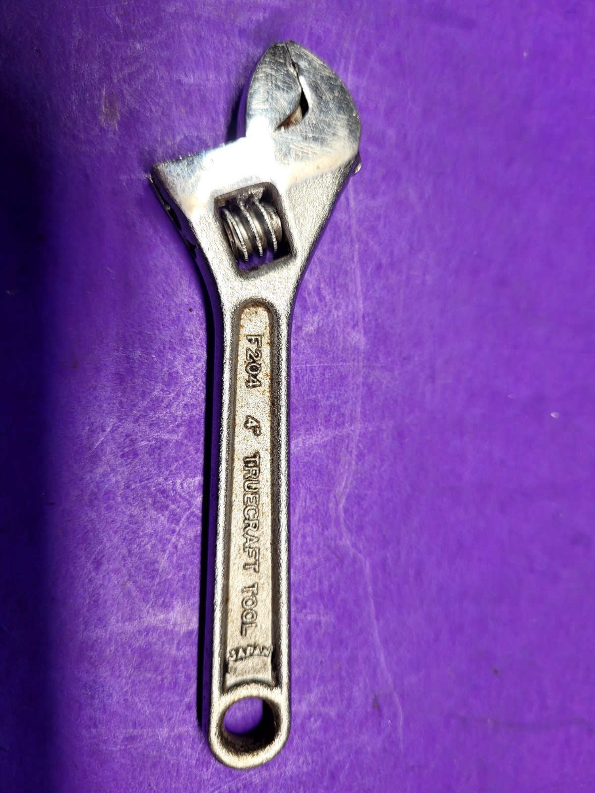 VINTAGE TRUE CRAFT 4″ ADJ. WRENCH F204 TOP 6-2