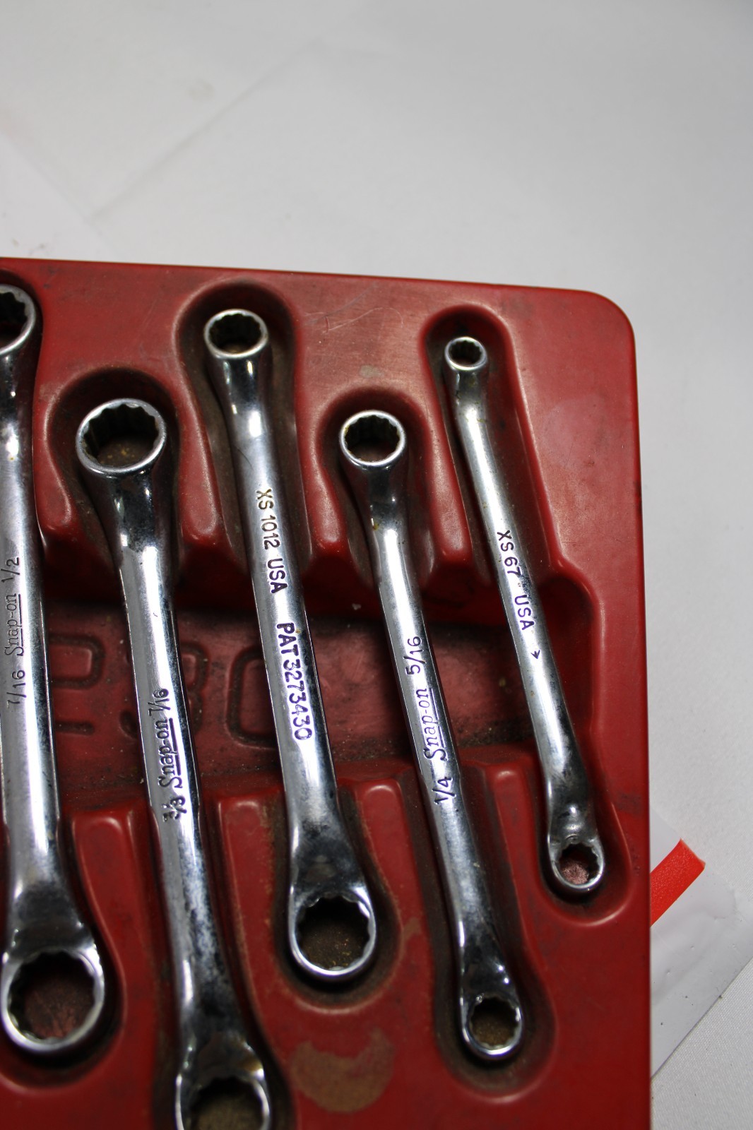 SNAP-ON 9PC SAE 12PT SHORT 10° OFFSET BOX WRENCH SET 3/16-13/16 XS609B