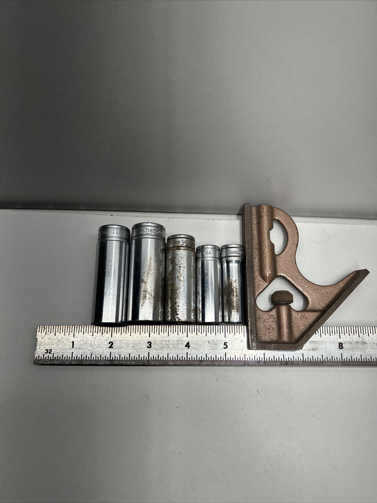 (5) Snap-on 3/8″ Drive 6 Point Deep Socket SFS141 SFS161 SFS201 SFS241 SFS221