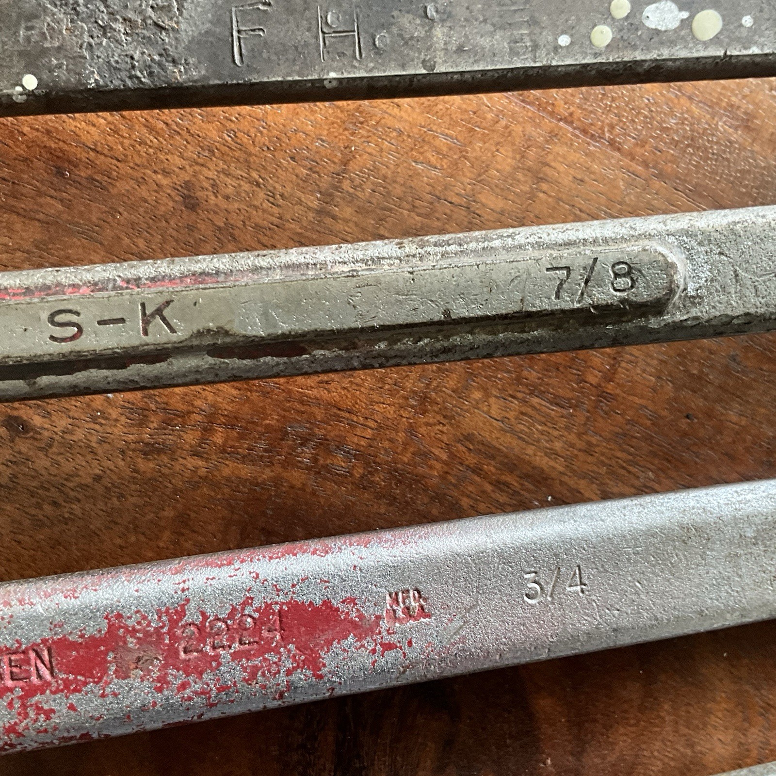 Vintage 4pc SAE Deep Offset Box End Wrench Set Made in USA