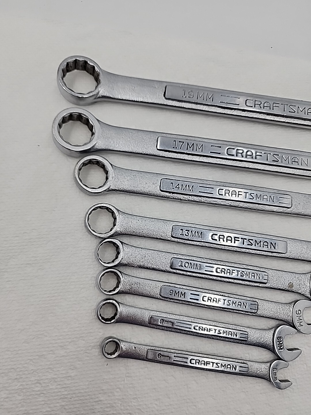 Craftsman 8pc Metric Combination Wrenches Series-V-&-VV- 19 17 14 13 10 9 8 6 MM