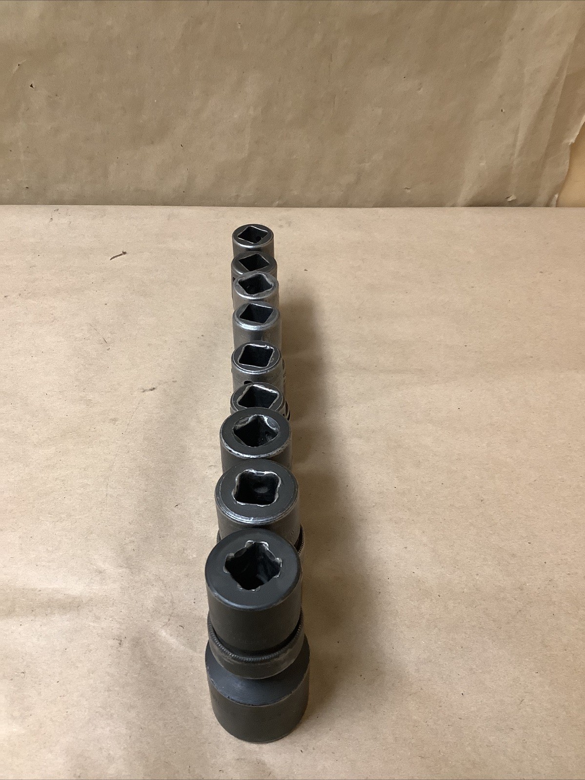 Misc 9pc 1/2”-1 1/8” 1/2” Drive SAE 6PT Shallow Impact Swivel Socket Set – Black