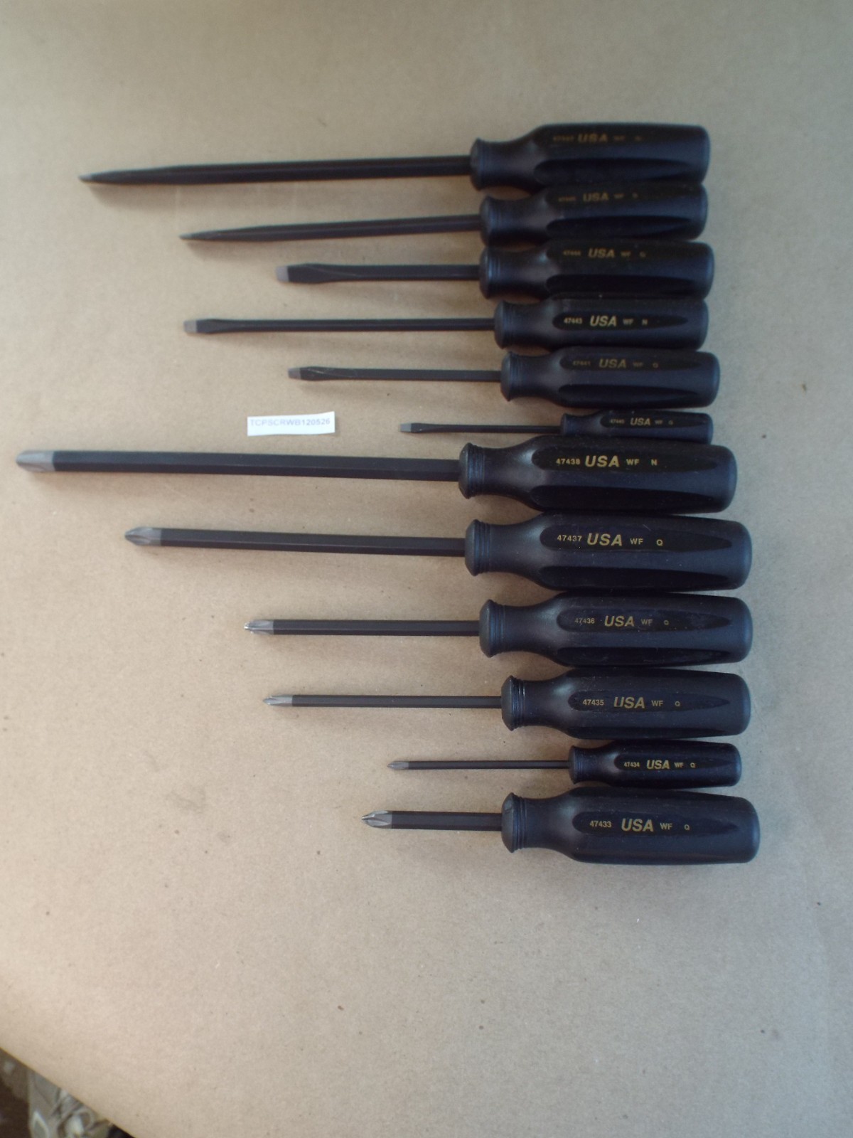 VTG Craftsman Professional Screwdriver Lot Black Handle USA Good Cond! (Read)