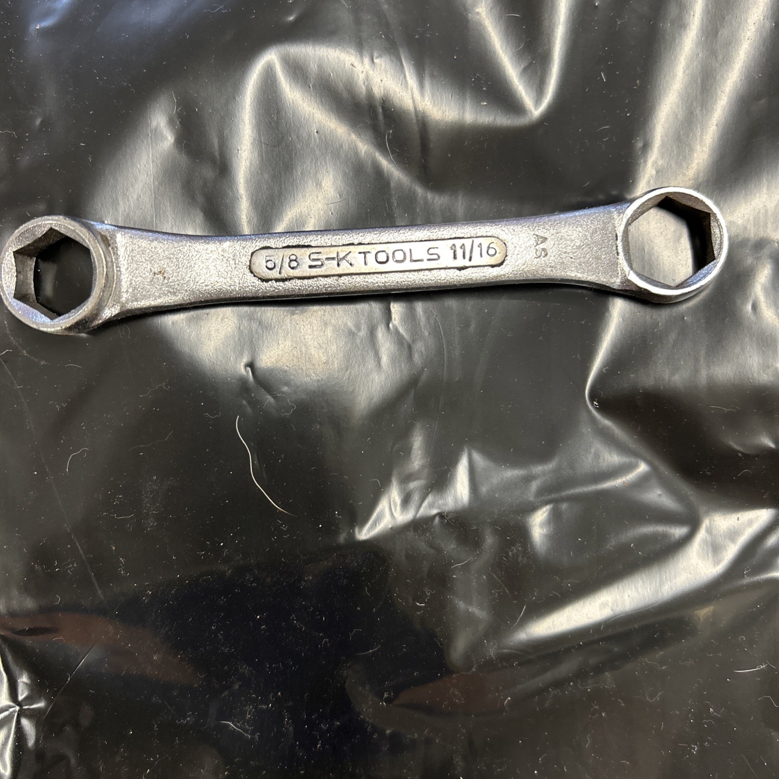 S-K Tools Short Box End Wrench SuperKrome Made in USA 5/8 11/16 M-2022