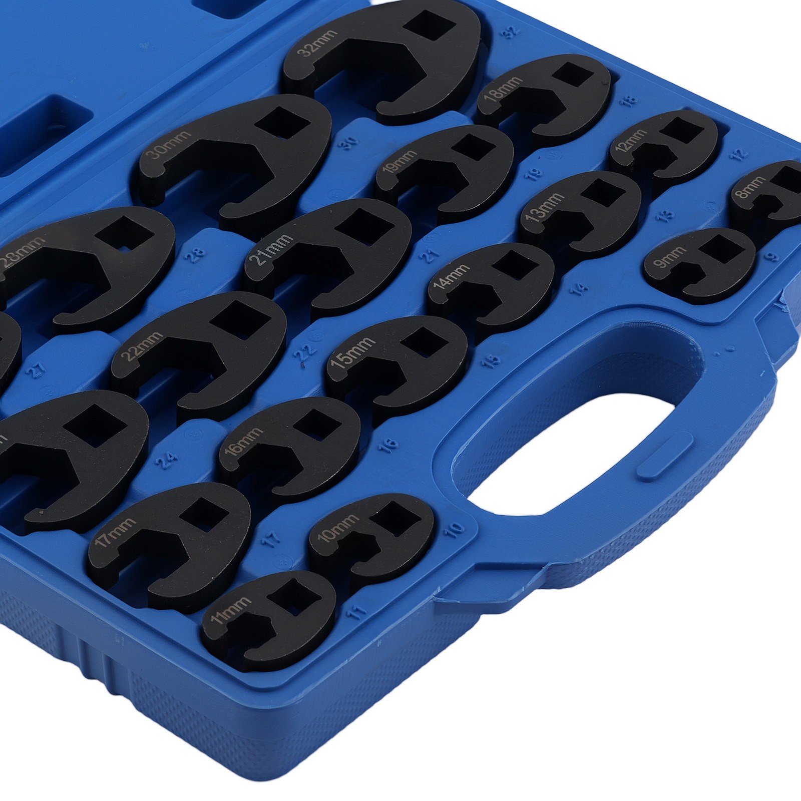19X Crows foot Wrench Set 1/2″ and 3/8” Drive Flare Nut Crowfoot Wrench Set