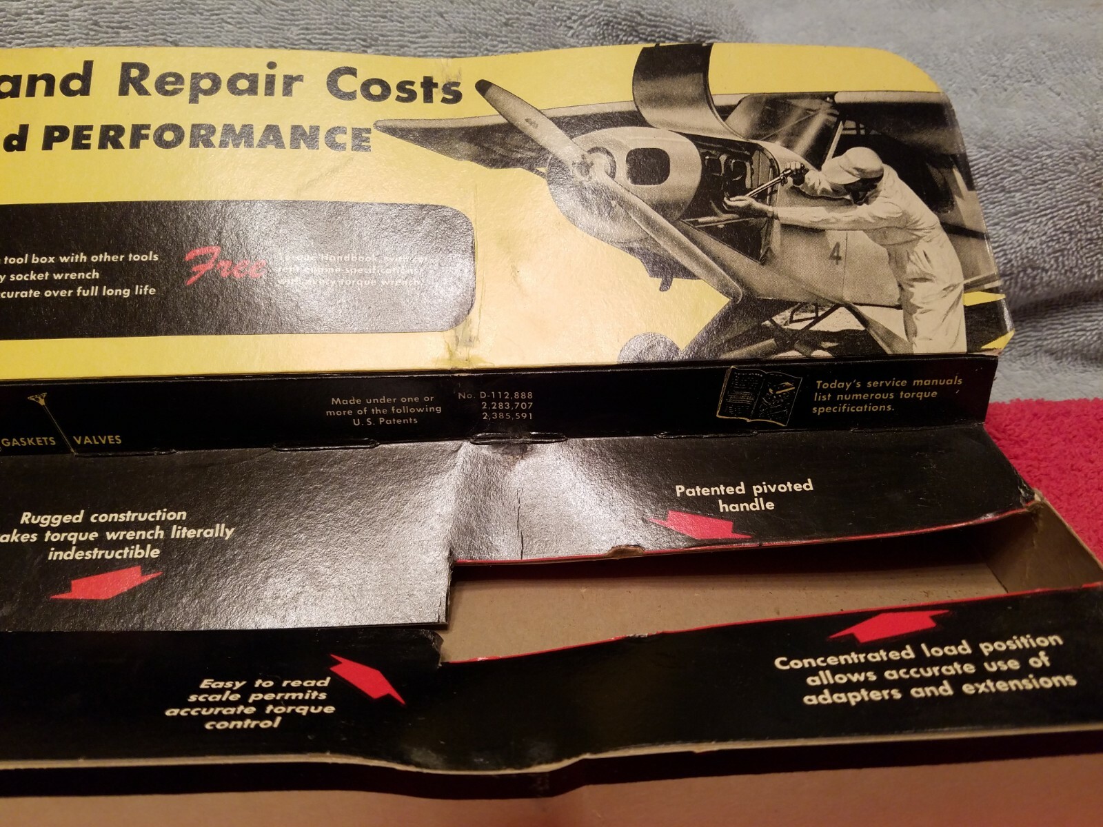 TRACTOR SUPPLY 1/2″ DRIVE BEAM TYPE TORQUE WRENCH A450 WITH BOX VINTAGE USA