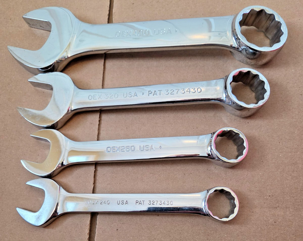 SNAP ON OEX WRENCH SET OEX400 OEX320 OEX260 OEX240 1 1/4- 1″-13/16-3/4 VERY NICE