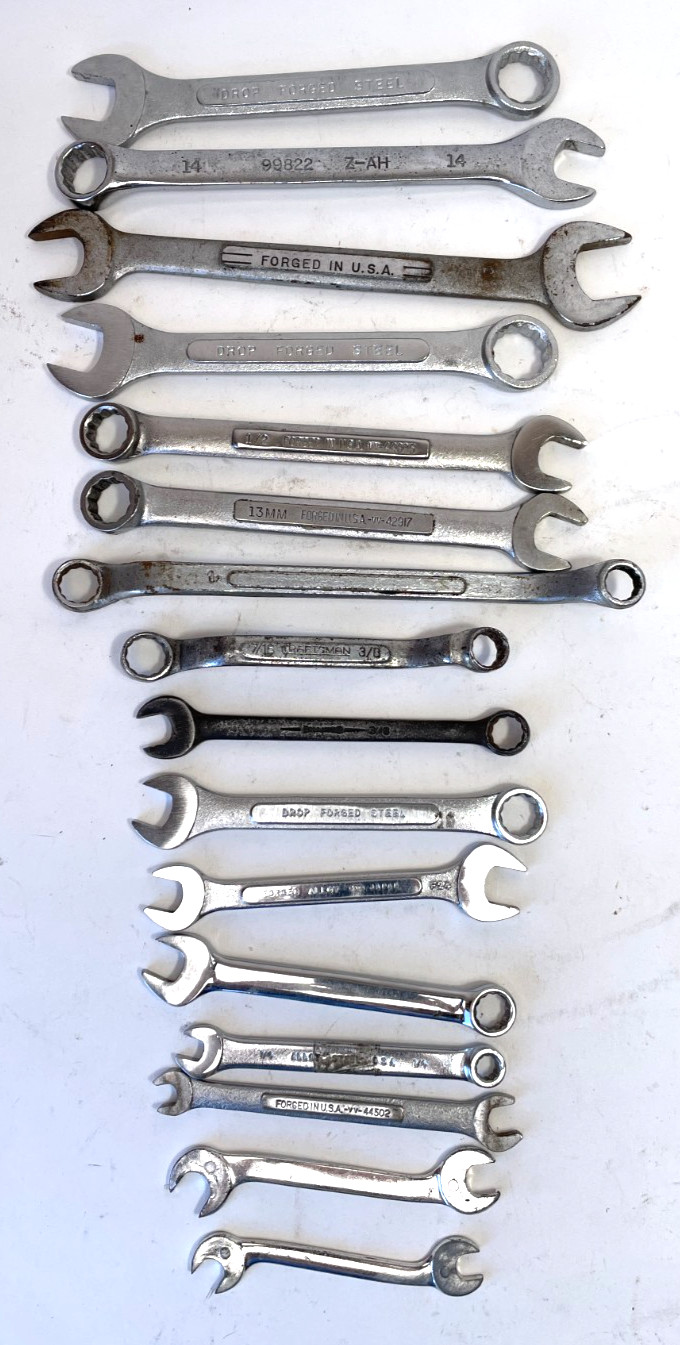 Wrenches Lot SAE Metric USA Craftsman Mark Crescent Billings